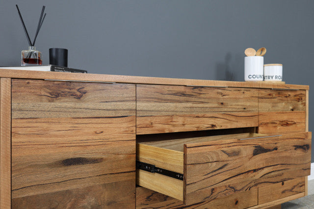 The Marri Wood Buffet w/ 3 Drawers 2 Doors