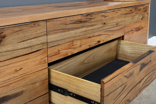 The Marri Wood Buffet w/ 3 Drawers 2 Doors