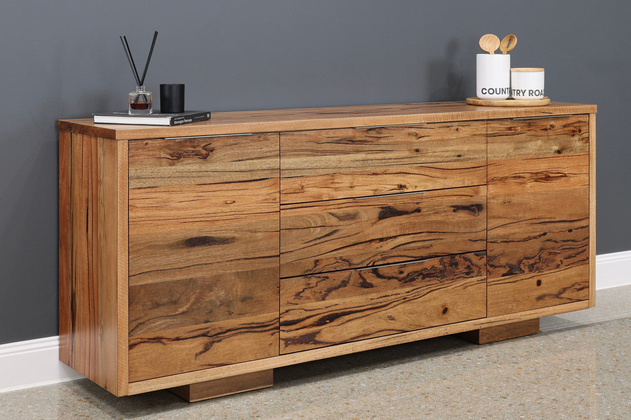 The Marri Wood Buffet w/ 3 Drawers 2 Doors