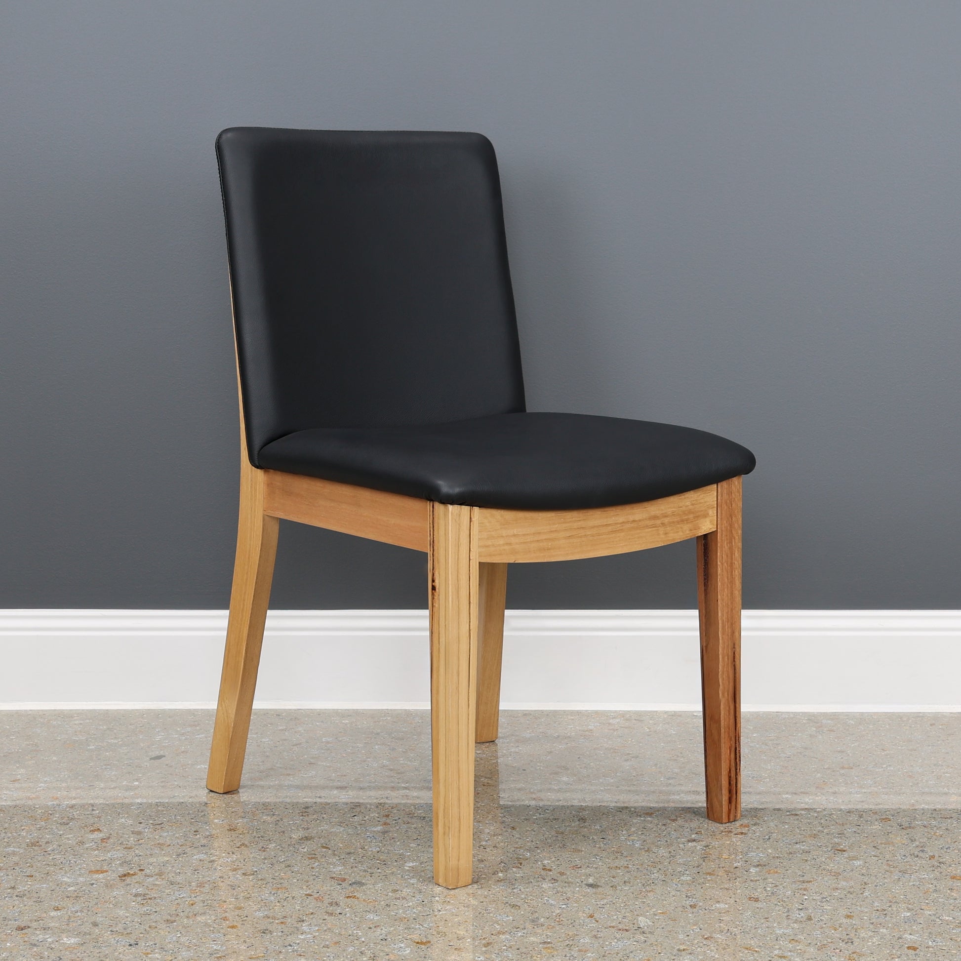 Brodie Dining Chair - Leather Black