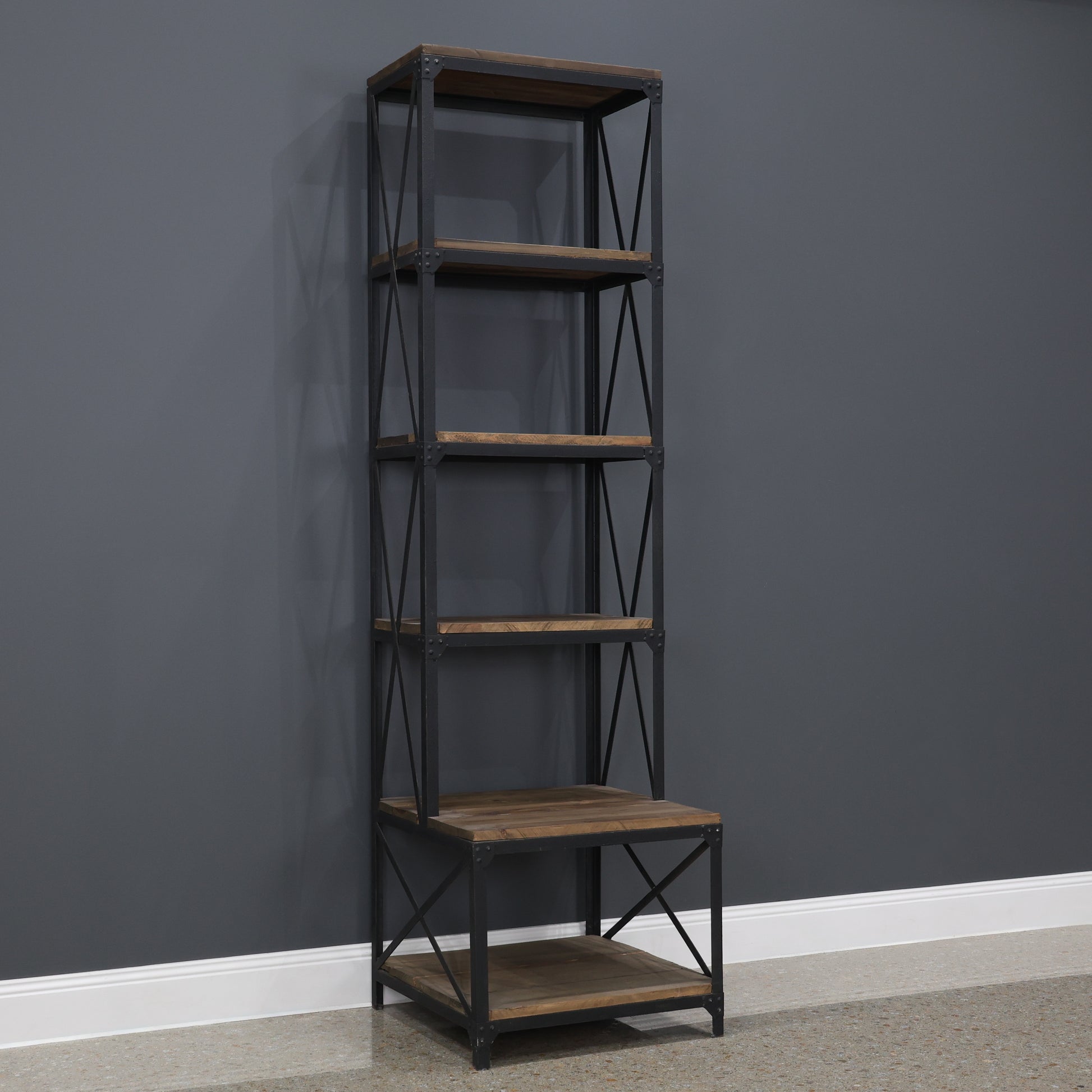 Hagrid Narrow Bookcase w/ Bench