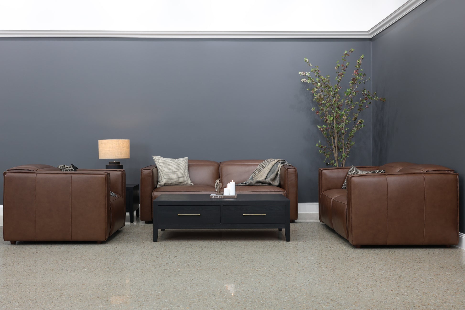 Albury 2 Seater Dual Motor Sofa - Chestnut Leather