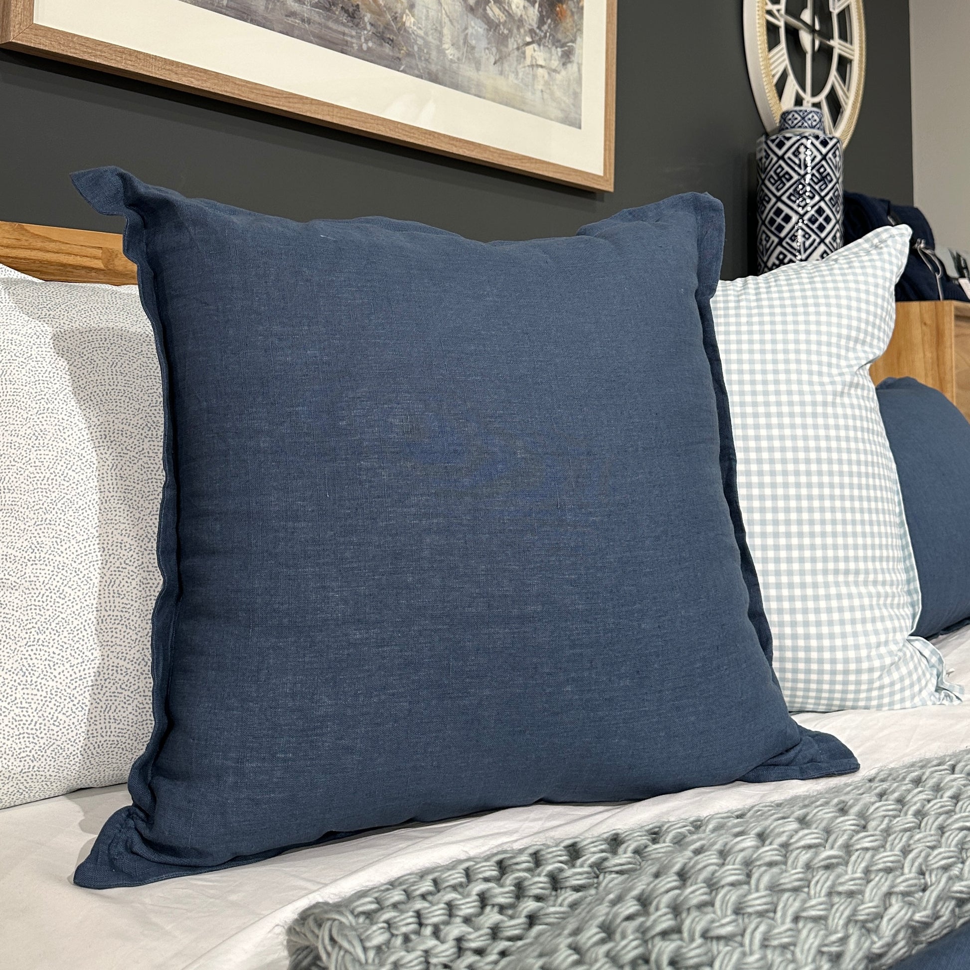 Ovens Cushion 55x55cm - French Blue