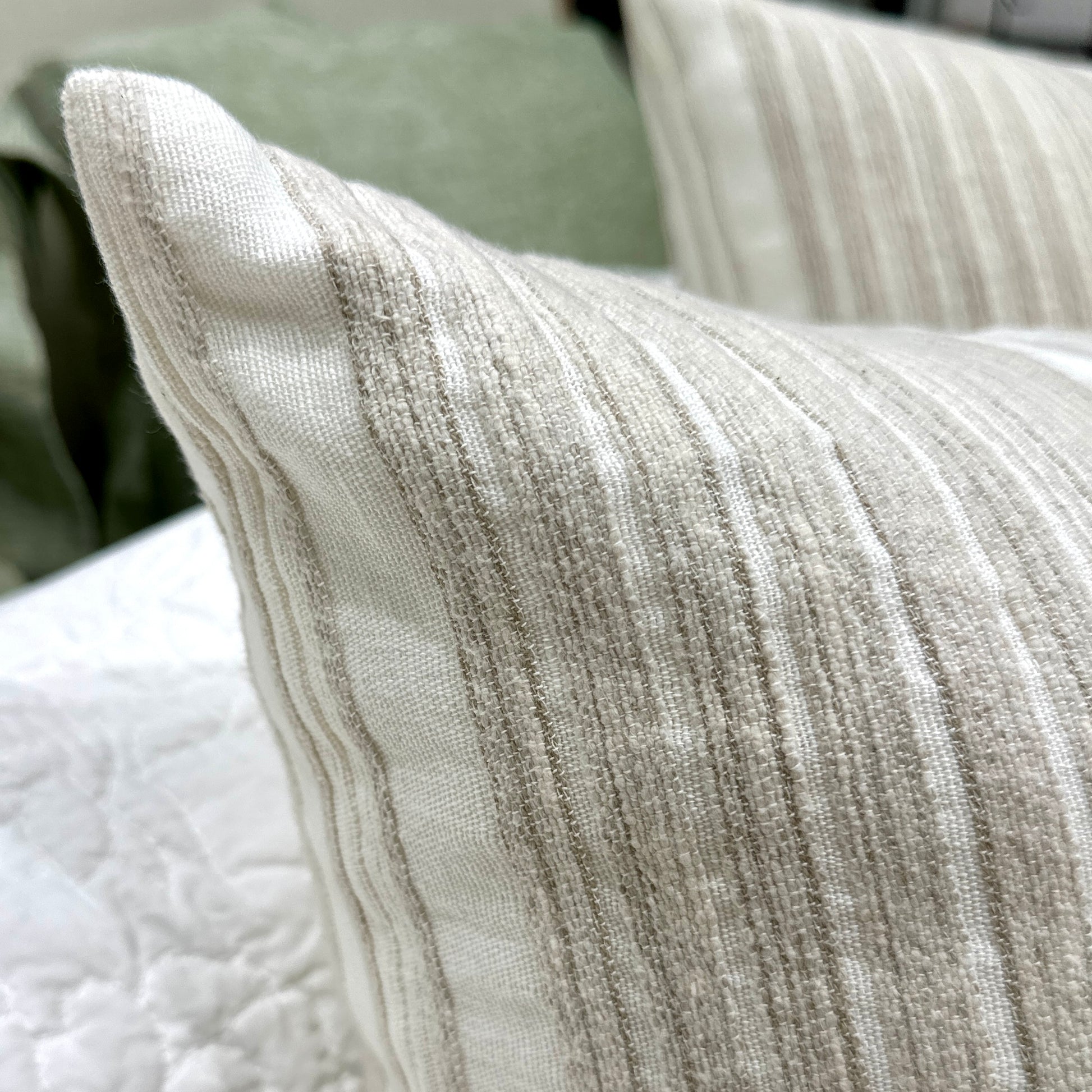 Willow Cushion 55x55cm - Ivory & Natural