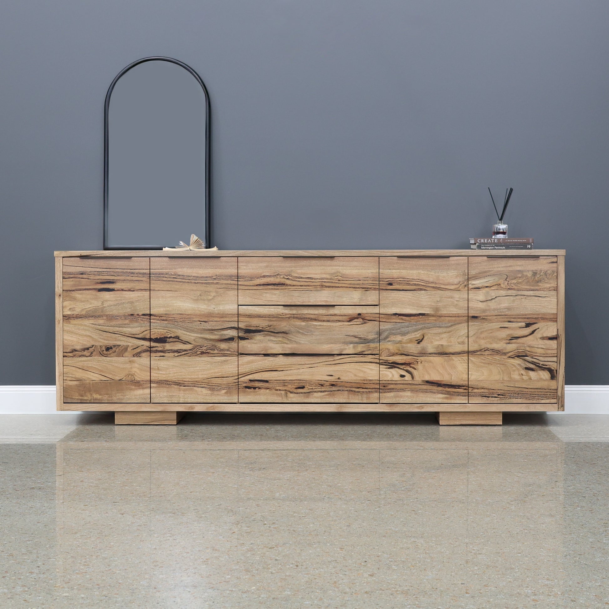 The Marri Wood Black Buffet - 245cm L