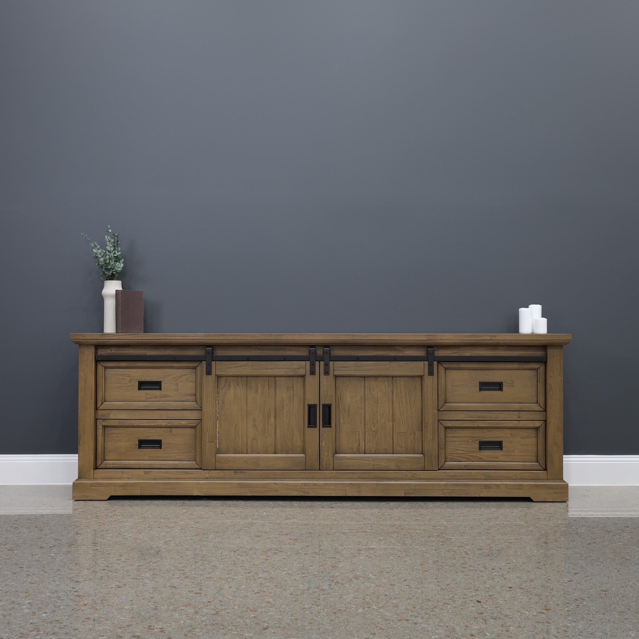 Macedon TV Unit w/ Barn Doors - Large