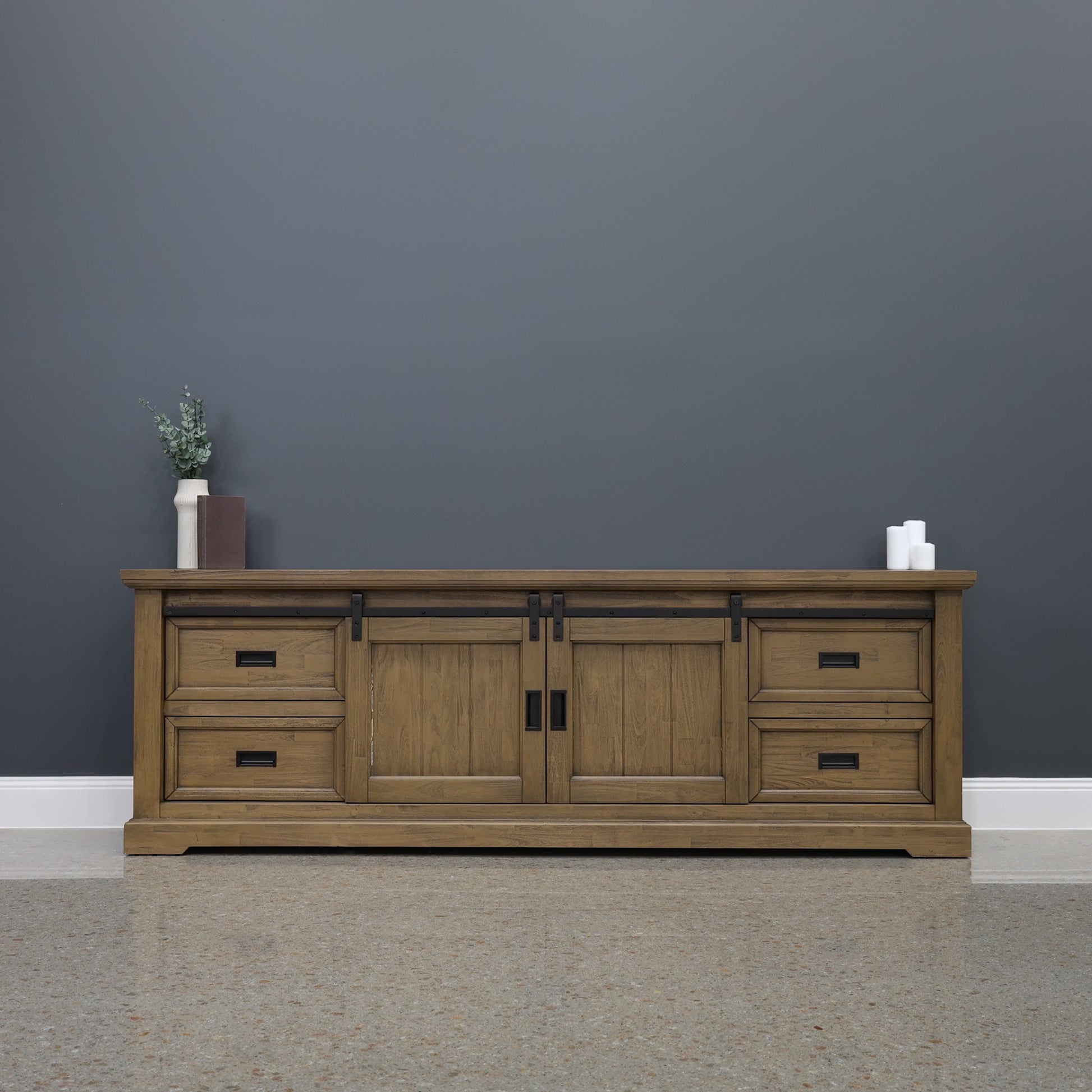 Macedon TV Unit w/ Barn Doors - Large