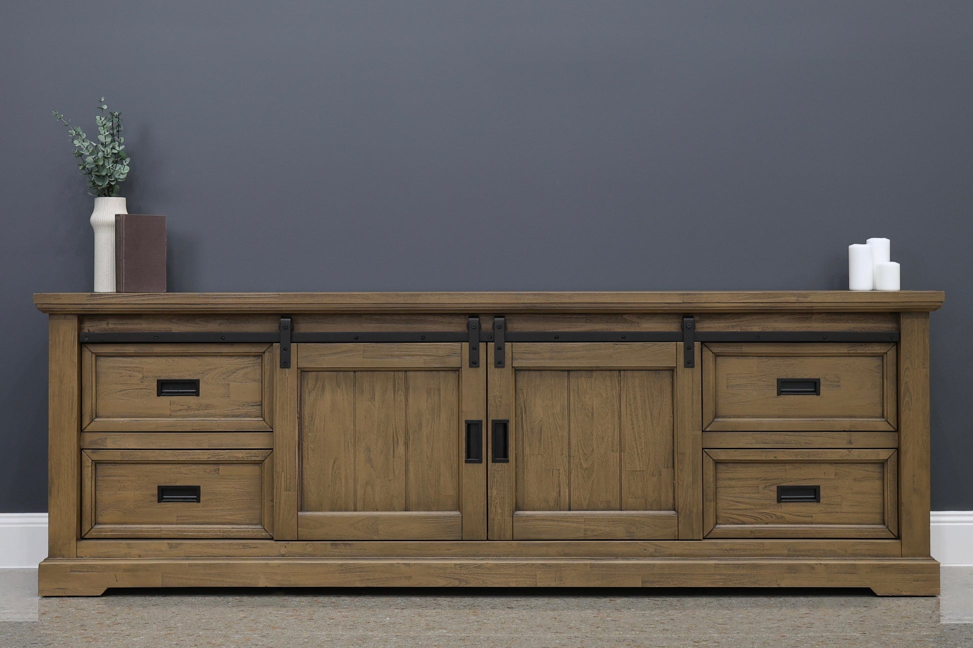 Macedon Large Tv Unit 2 Sliding Doors 4 Drawers