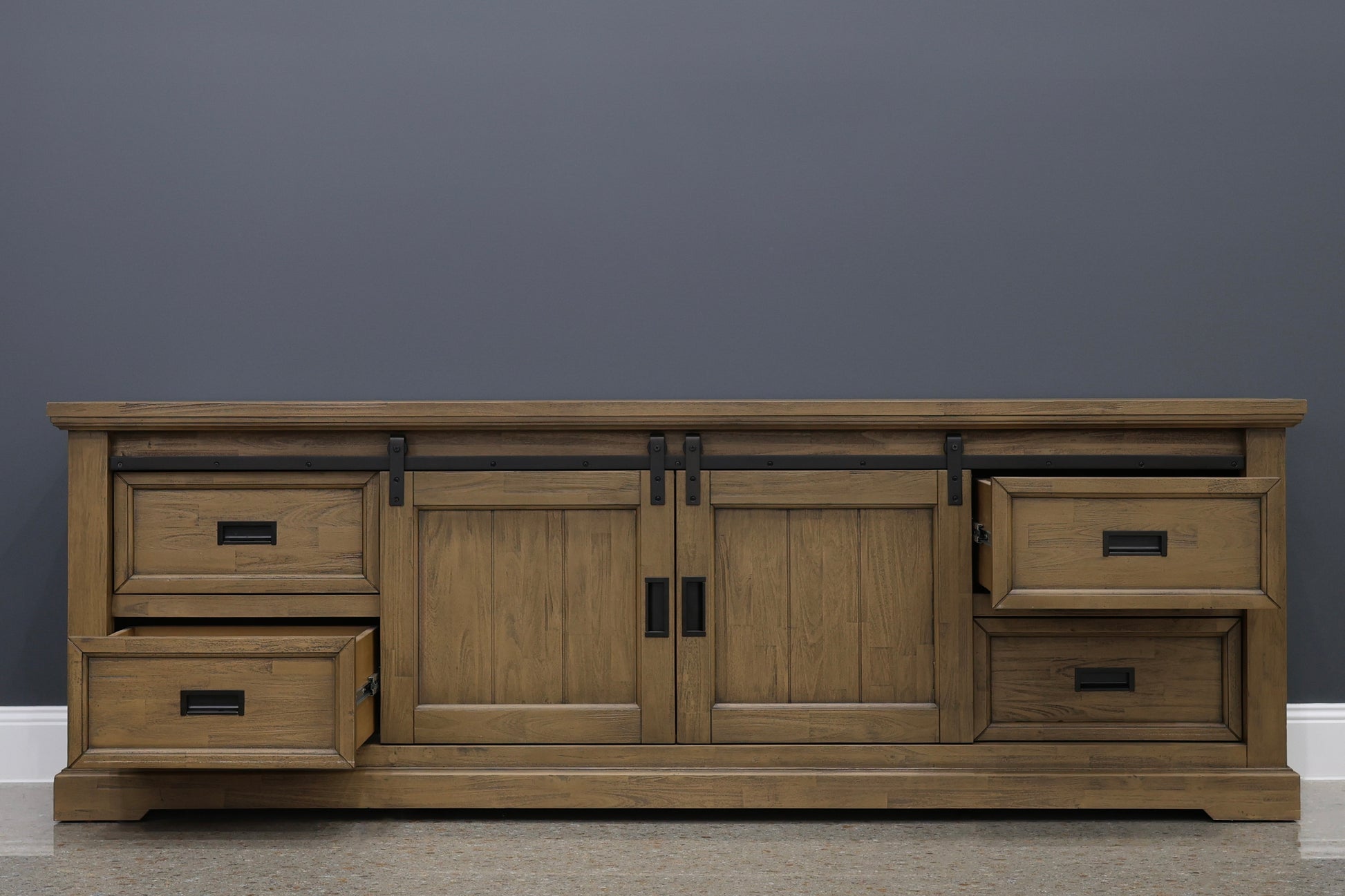 Macedon Large Tv Unit 2 Sliding Doors 4 Drawers