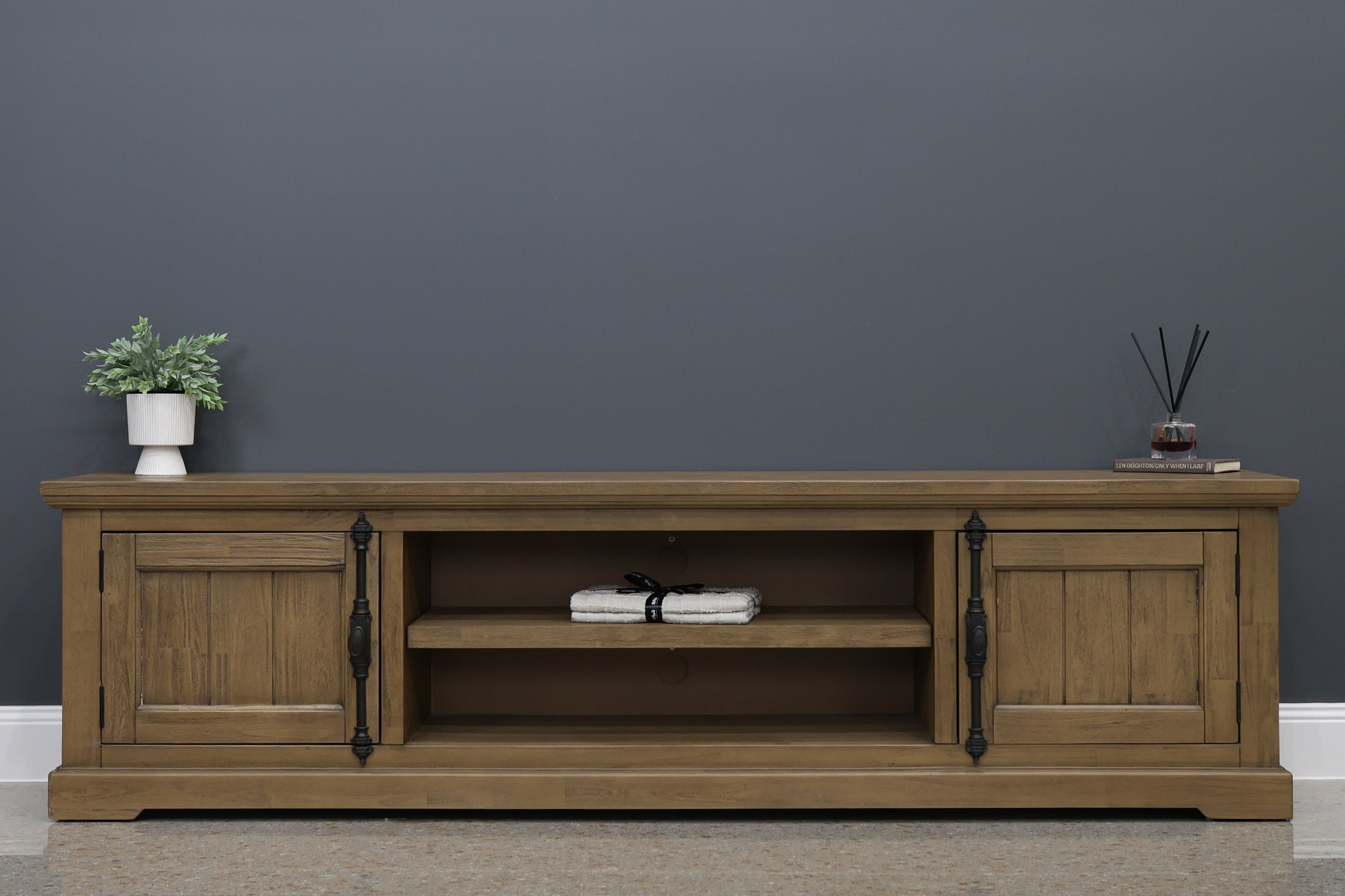 Macedon Tv Unit 2 Doors 2 Niches - Large