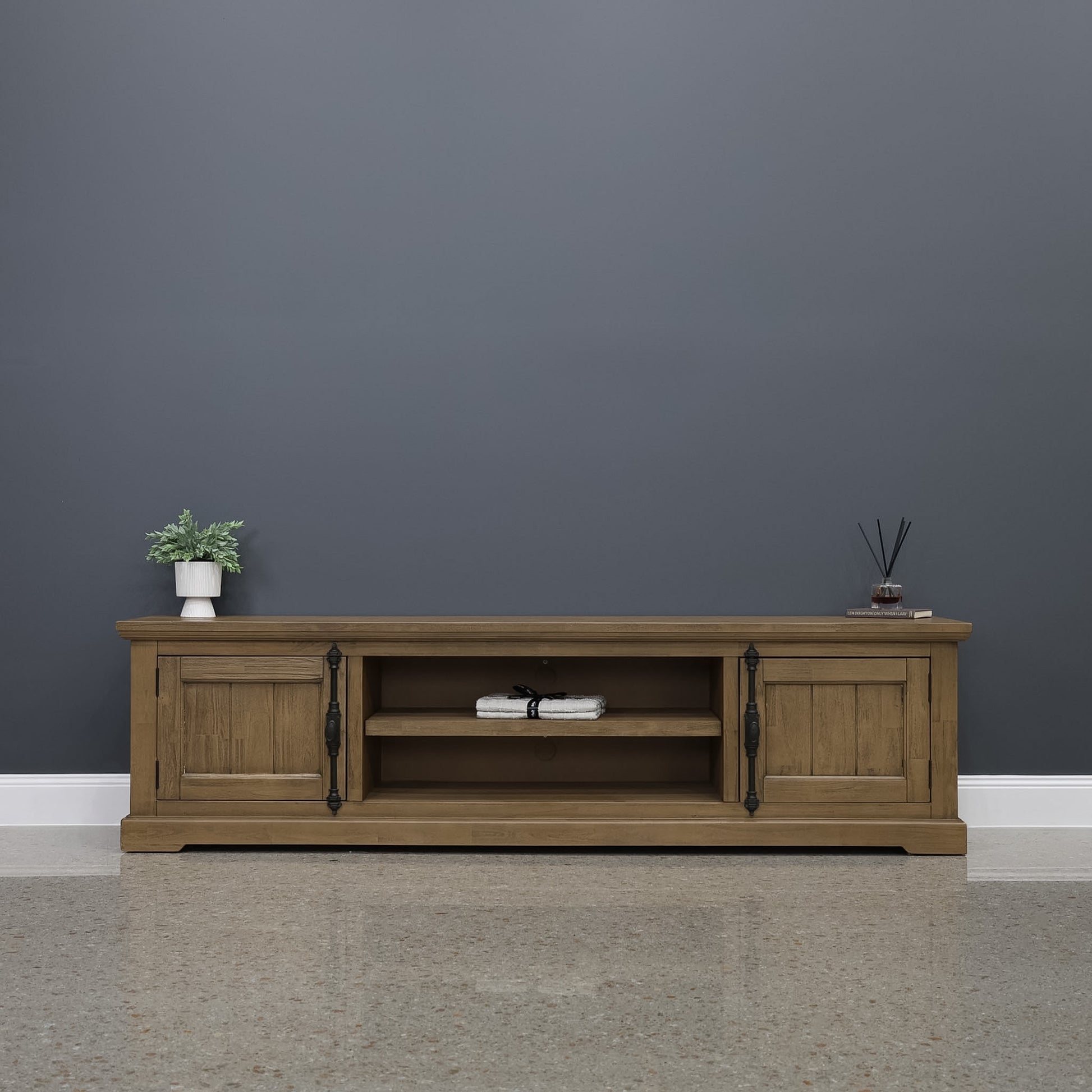 Macedon Tv Unit 2 Doors 2 Niches - Large