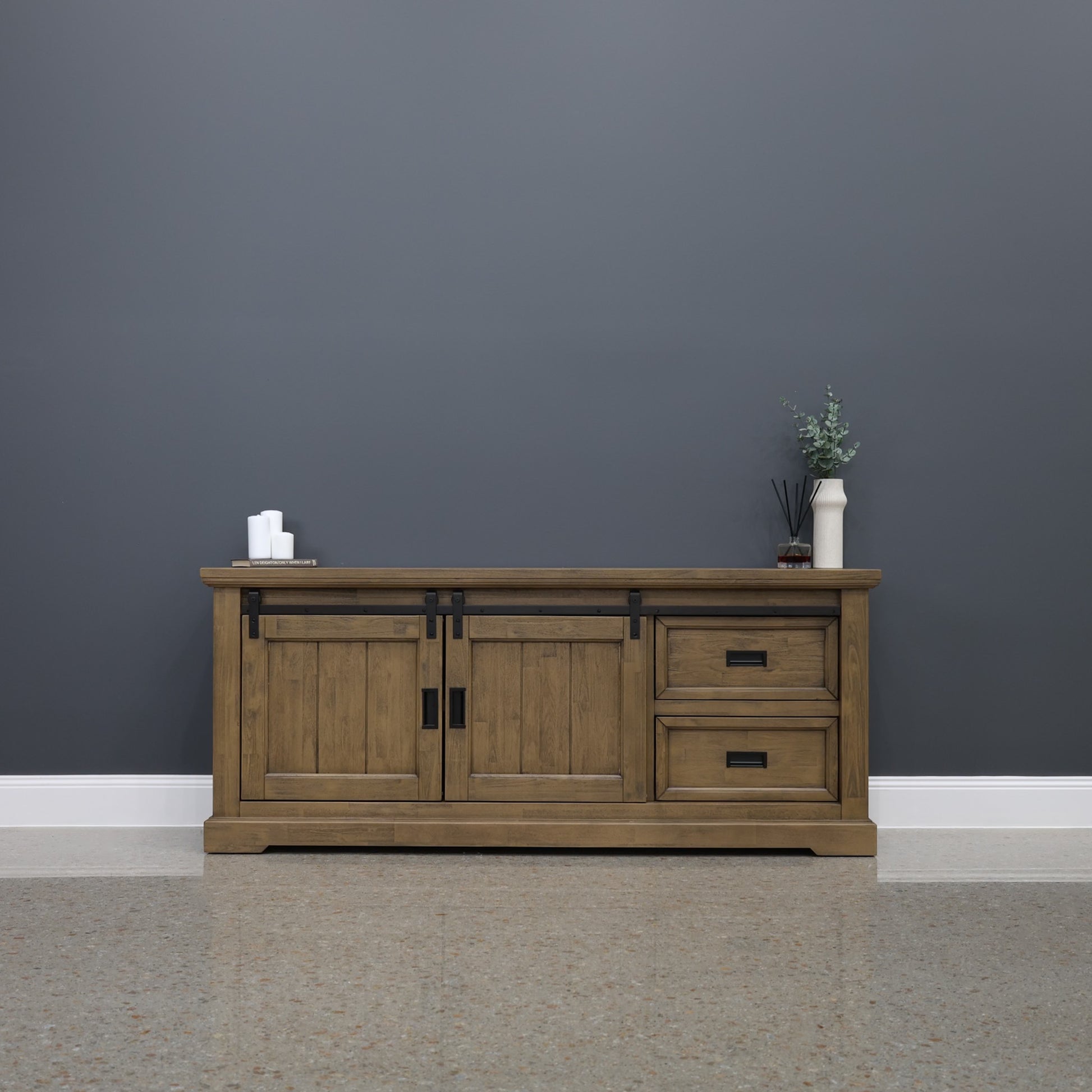 Macedon TV Unit w/ Barn Doors - Small