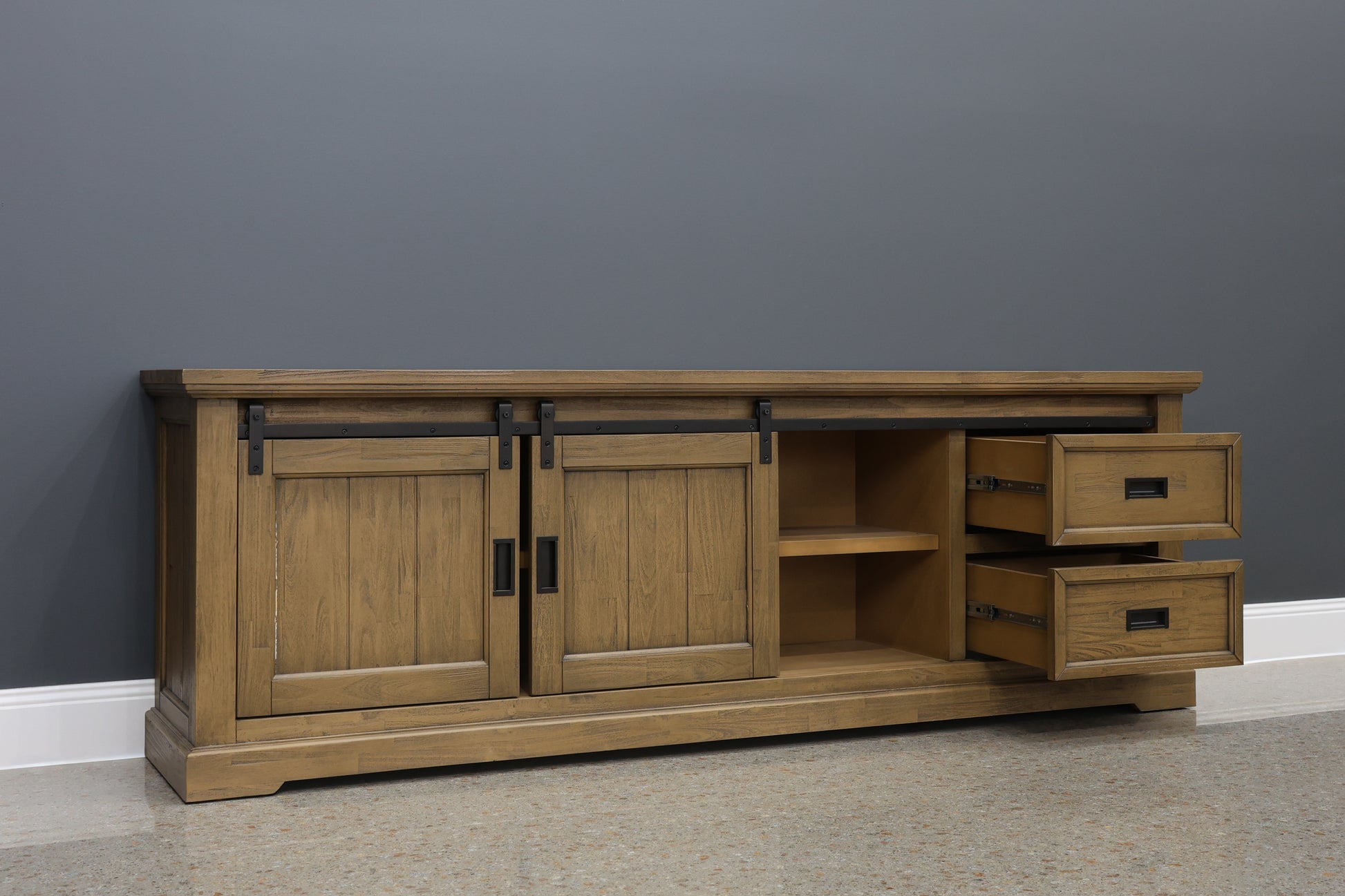 Macedon Large Tv Unit 2 Sliding Doors 4 Drawers