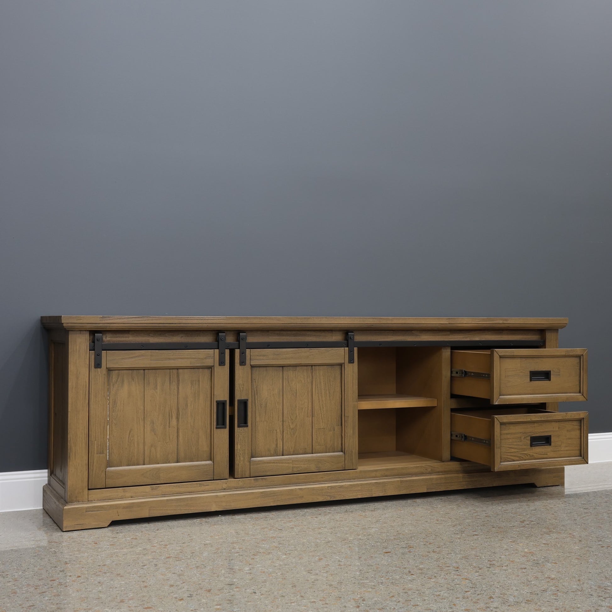 Macedon TV Unit w/ Barn Doors - Large