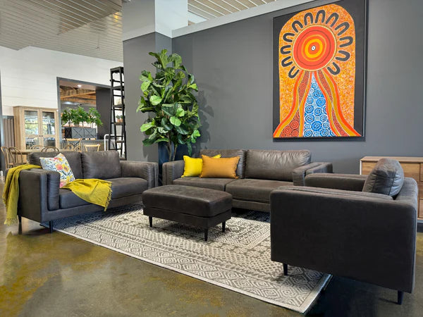 Canberra Ottoman - Highland Slate