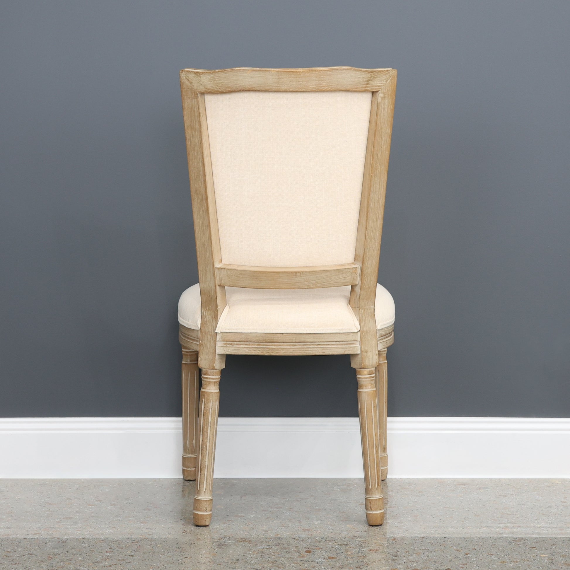 Provincial Chair w/ Natural Fabric Back