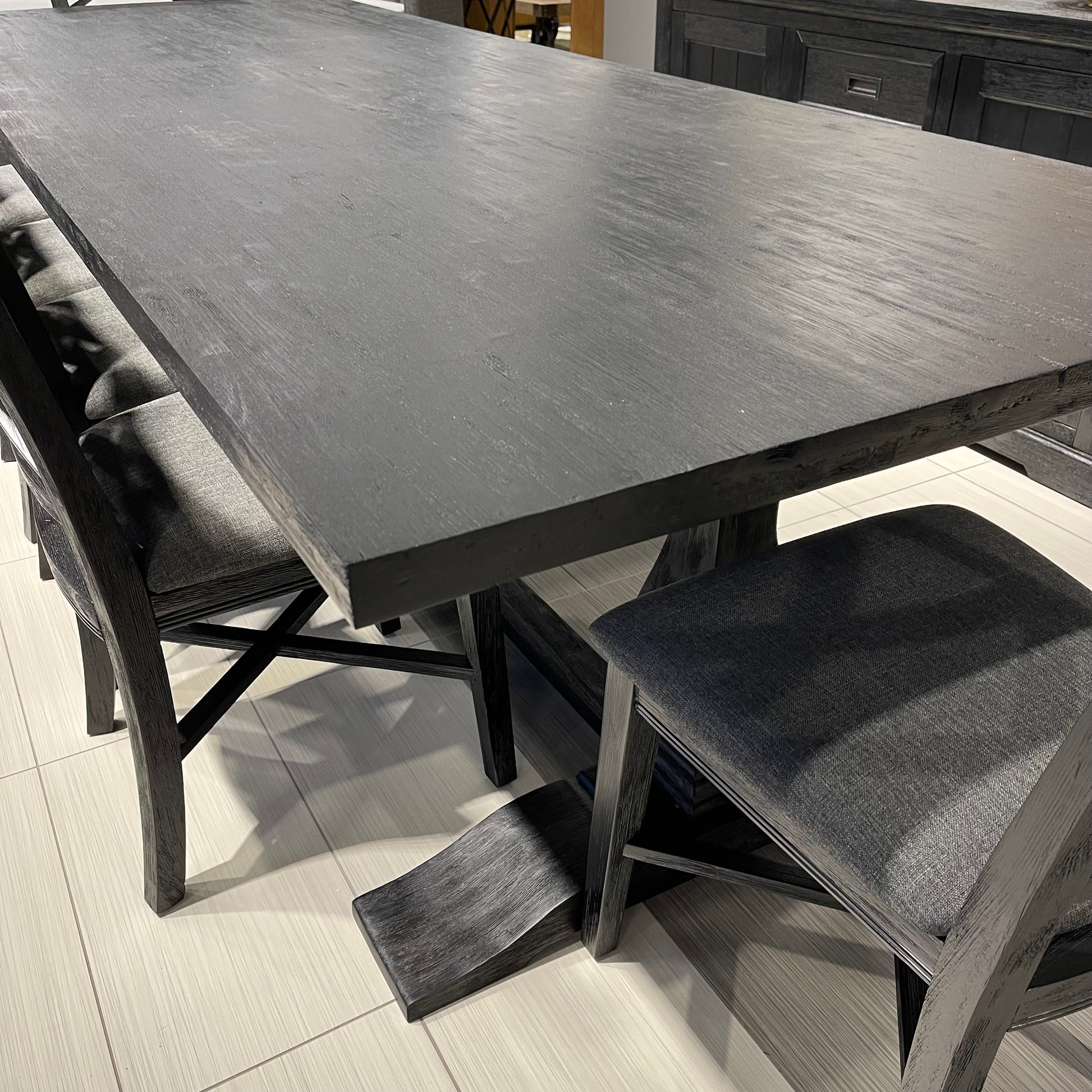 Provedore Black Pedestal Dining Table
