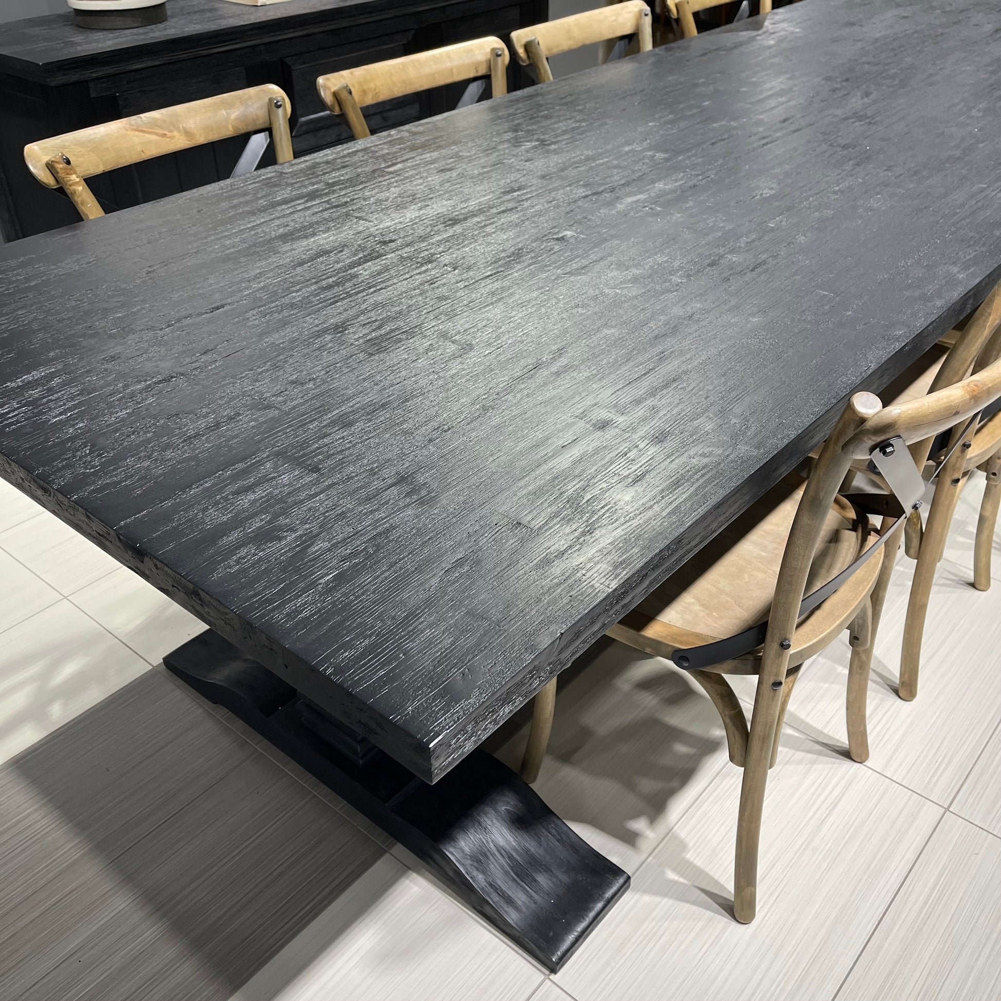 Provedore Black Pedestal Dining Table