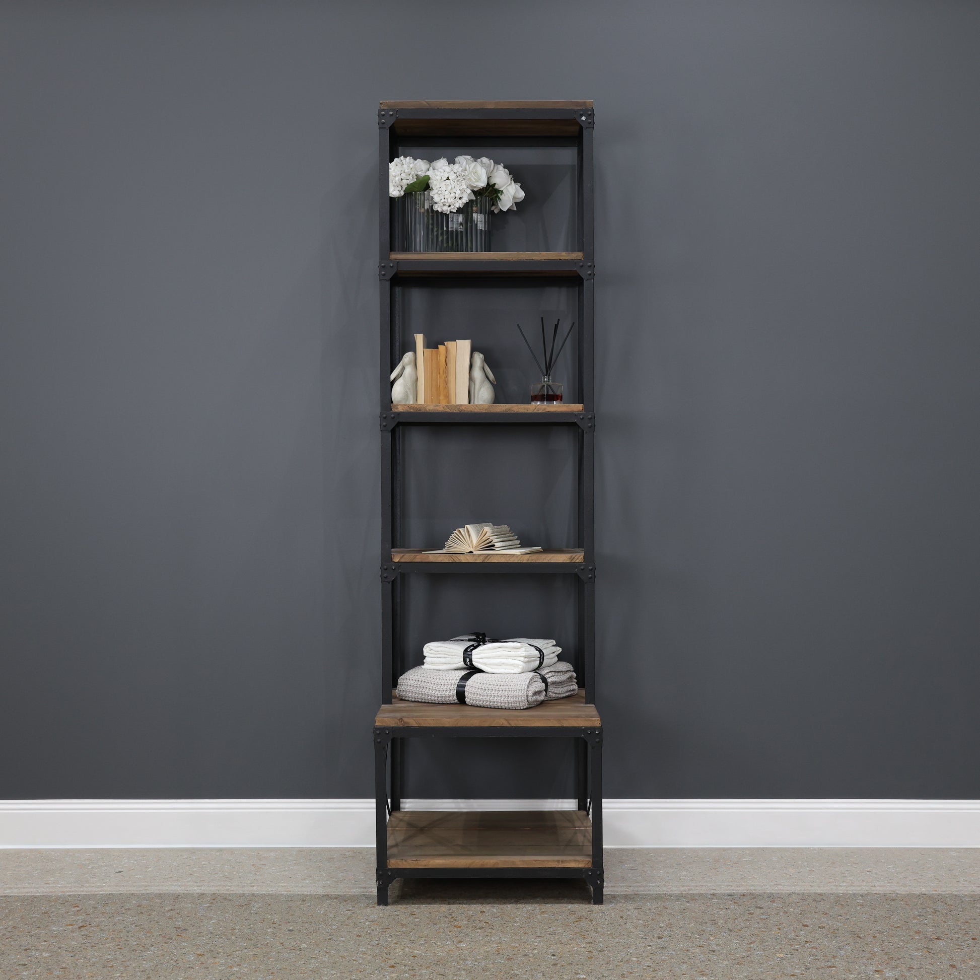 Hagrid Narrow Bookcase w/ Bench