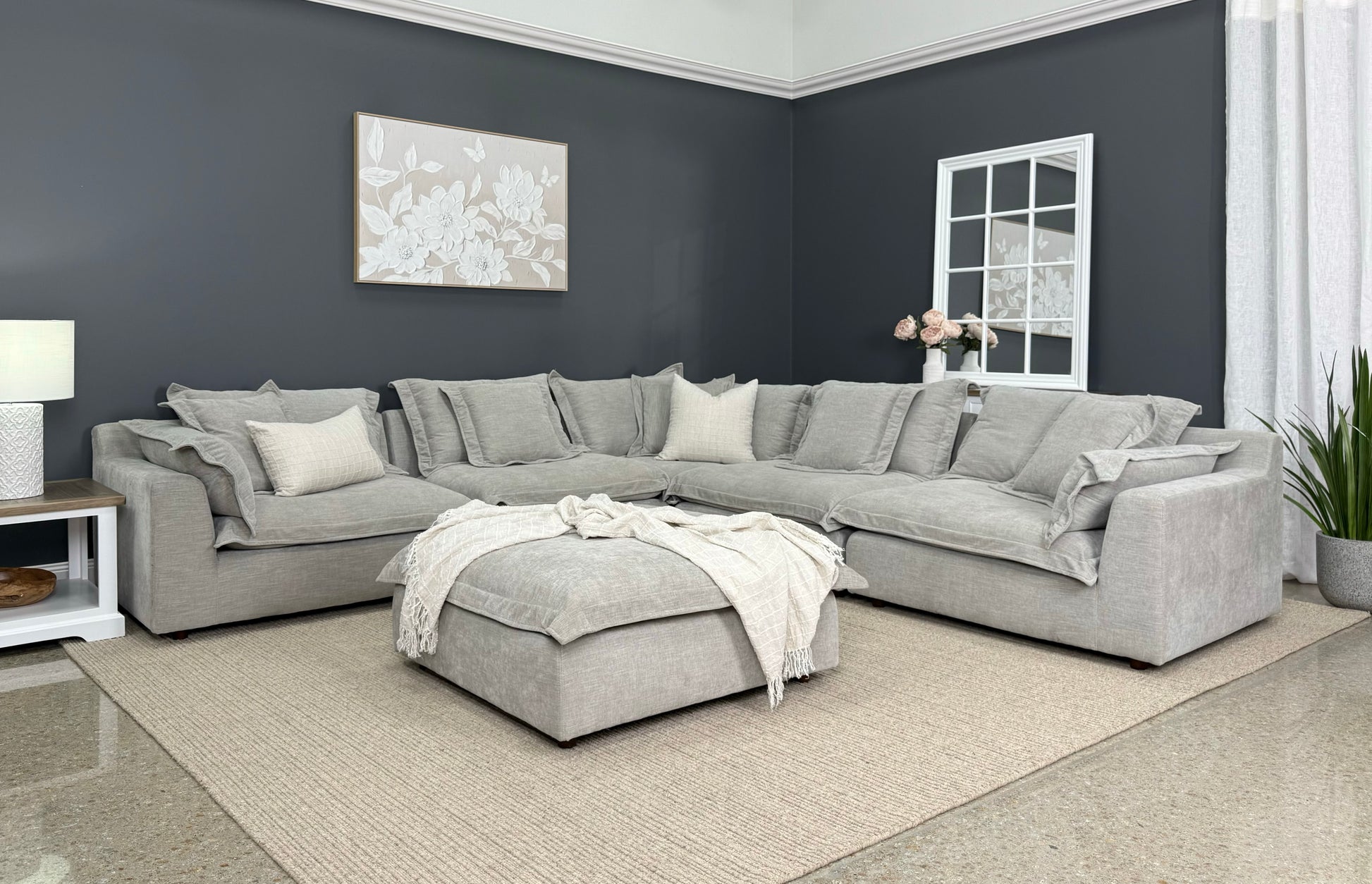 Beechworth Ottoman - Grey Gum