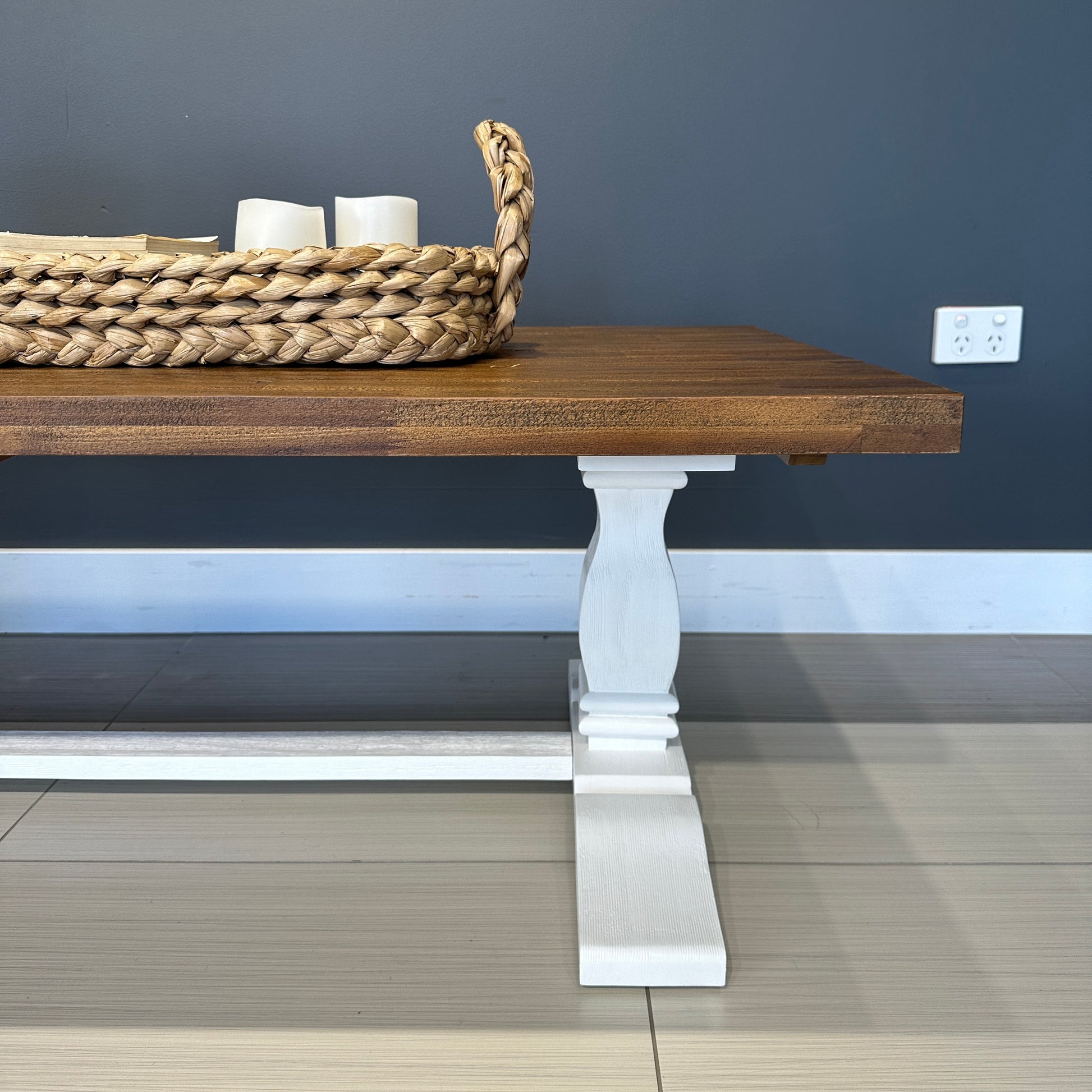Provedore Two Tone Coffee Table - Pedestal Leg