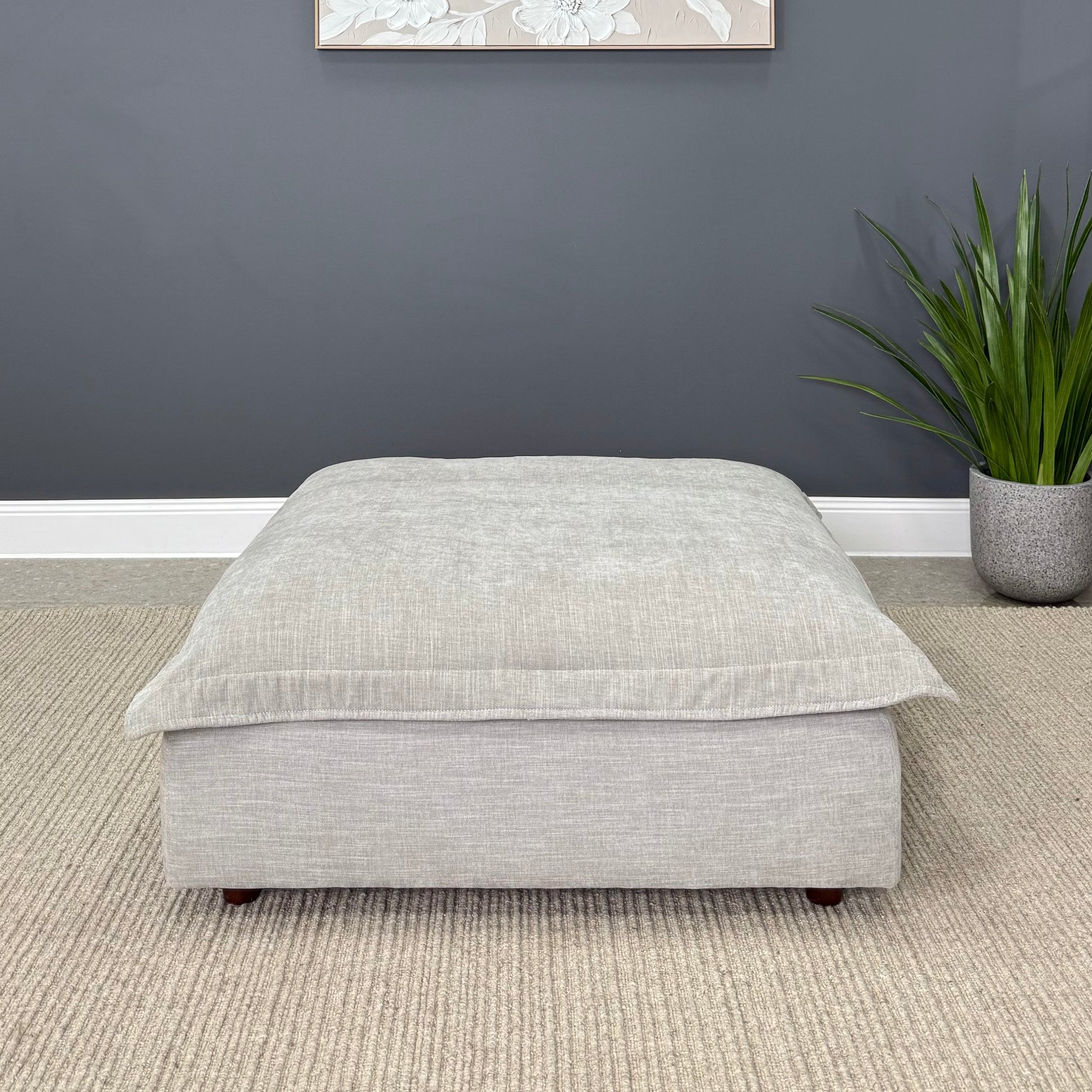 Beechworth Ottoman - Grey Gum