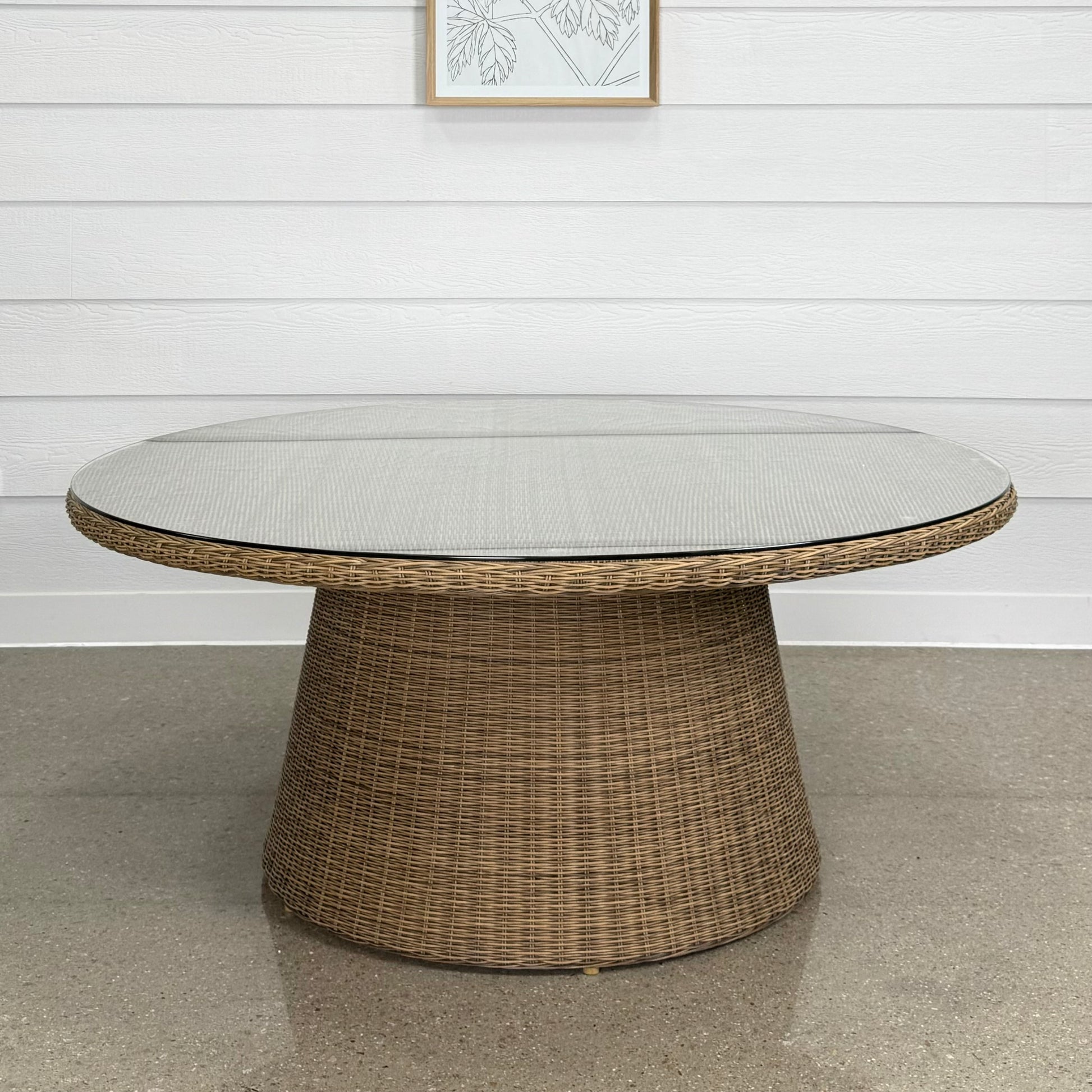 Mulwala 180cm Round Dining Table - Brushed Wheat