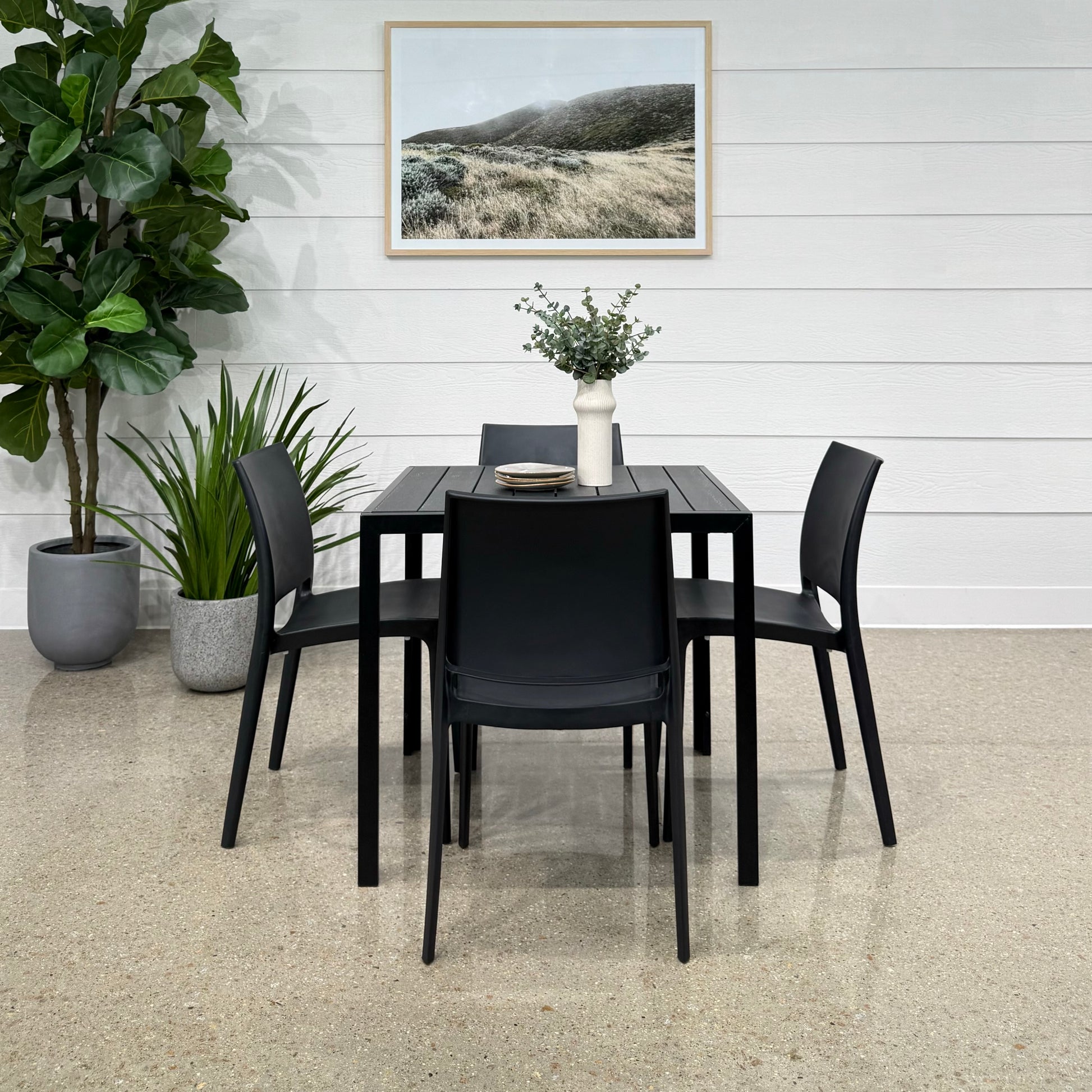 Anglesea Dining Chair Set - Black