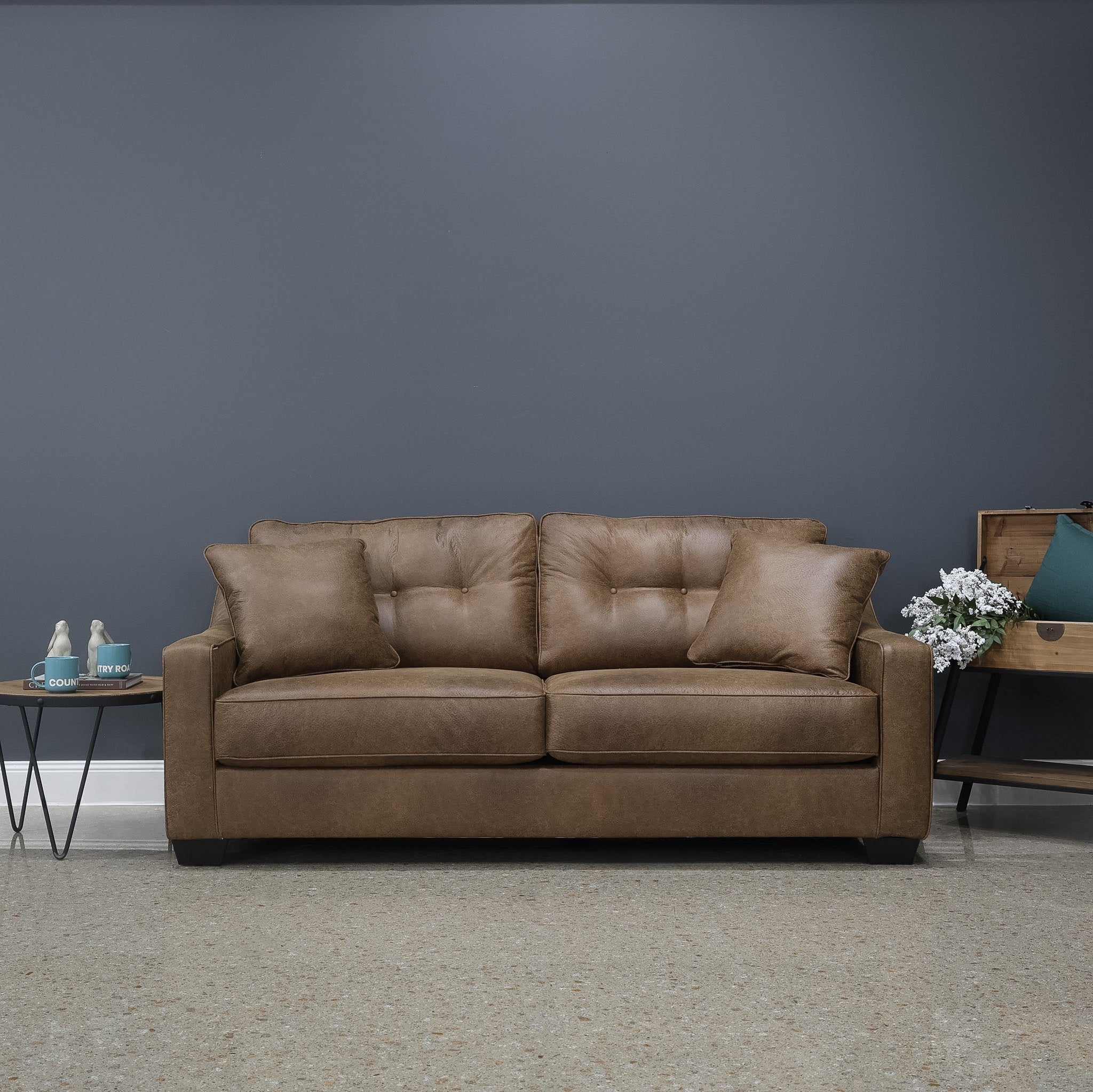 Victoria Sofa - Tan Leather Air