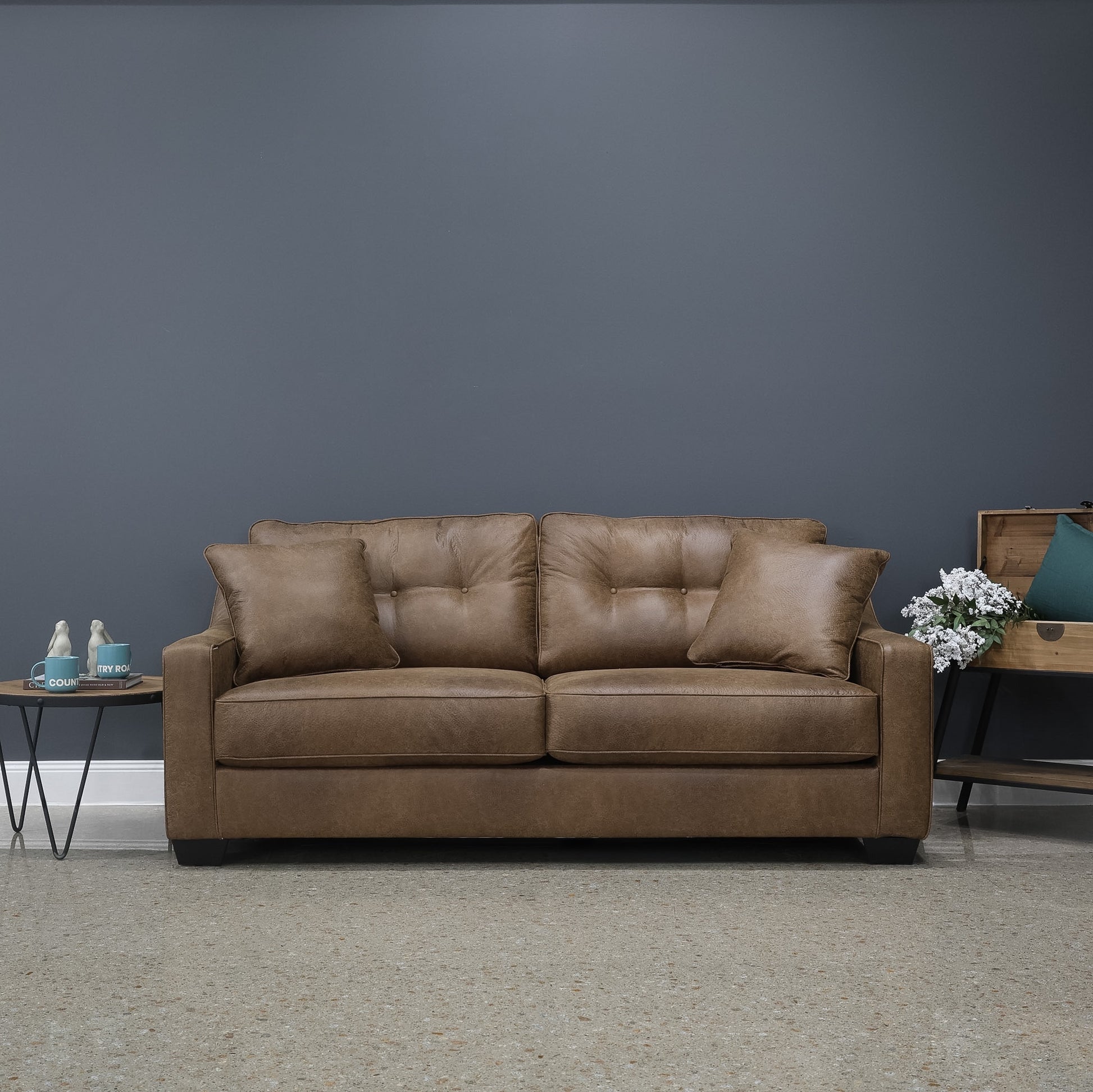 Victoria Sofa - Tan Leather Air