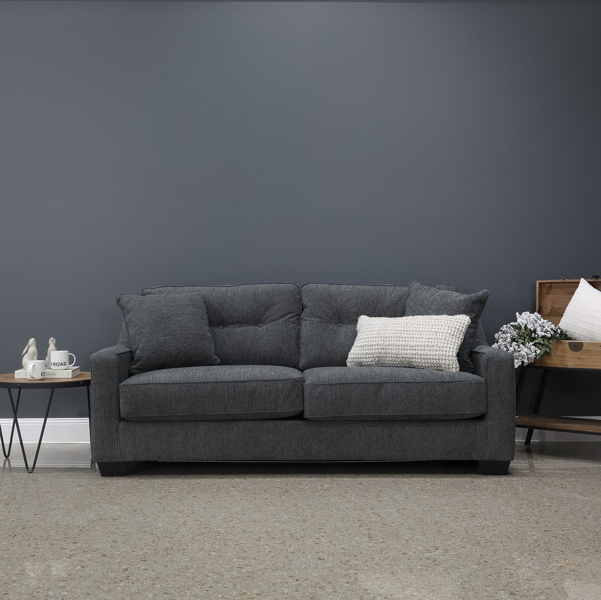Victoria Queen Sofa Sleeper - Dark Grey