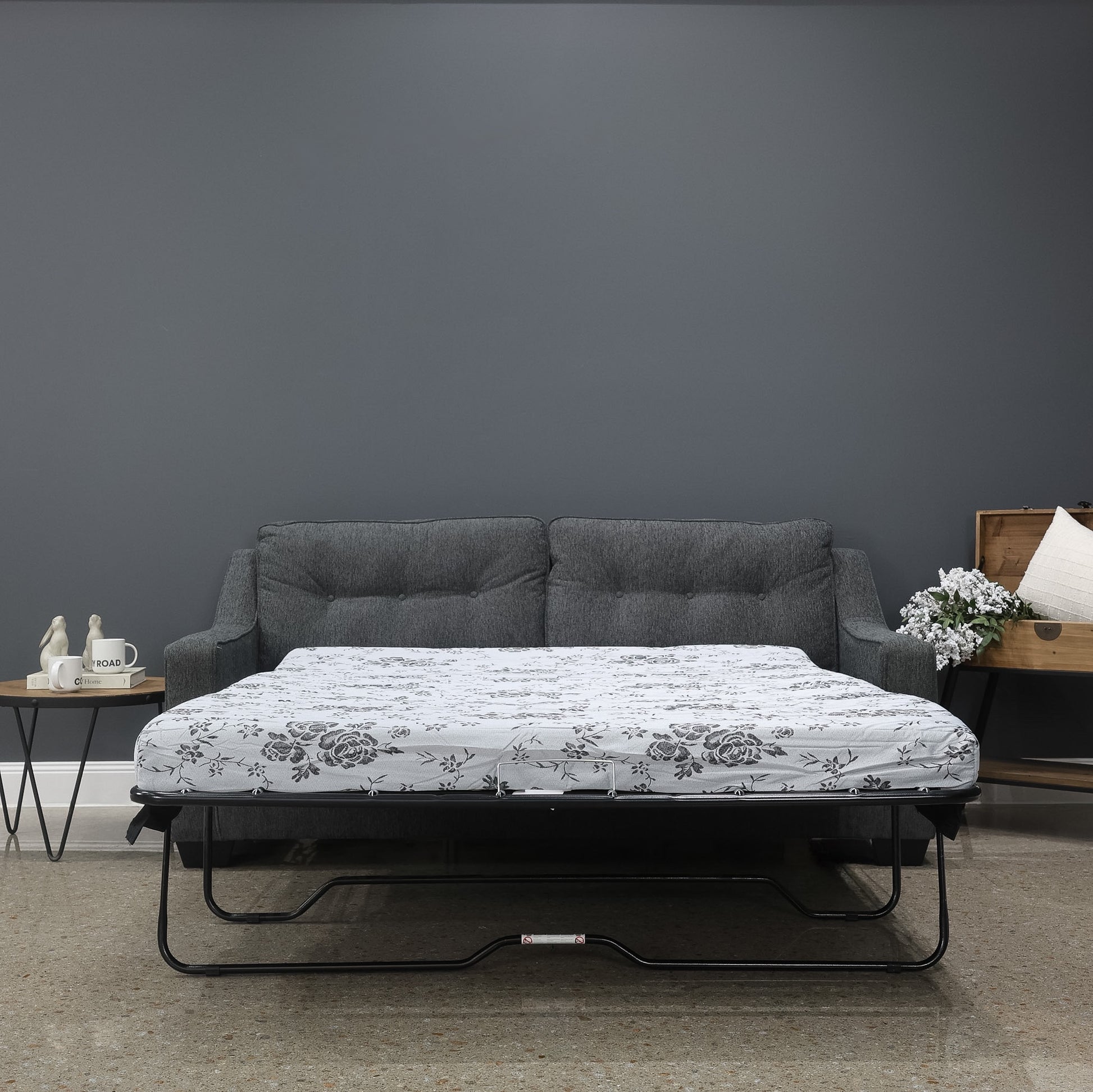 Victoria Queen Sofa Sleeper - Dark Grey