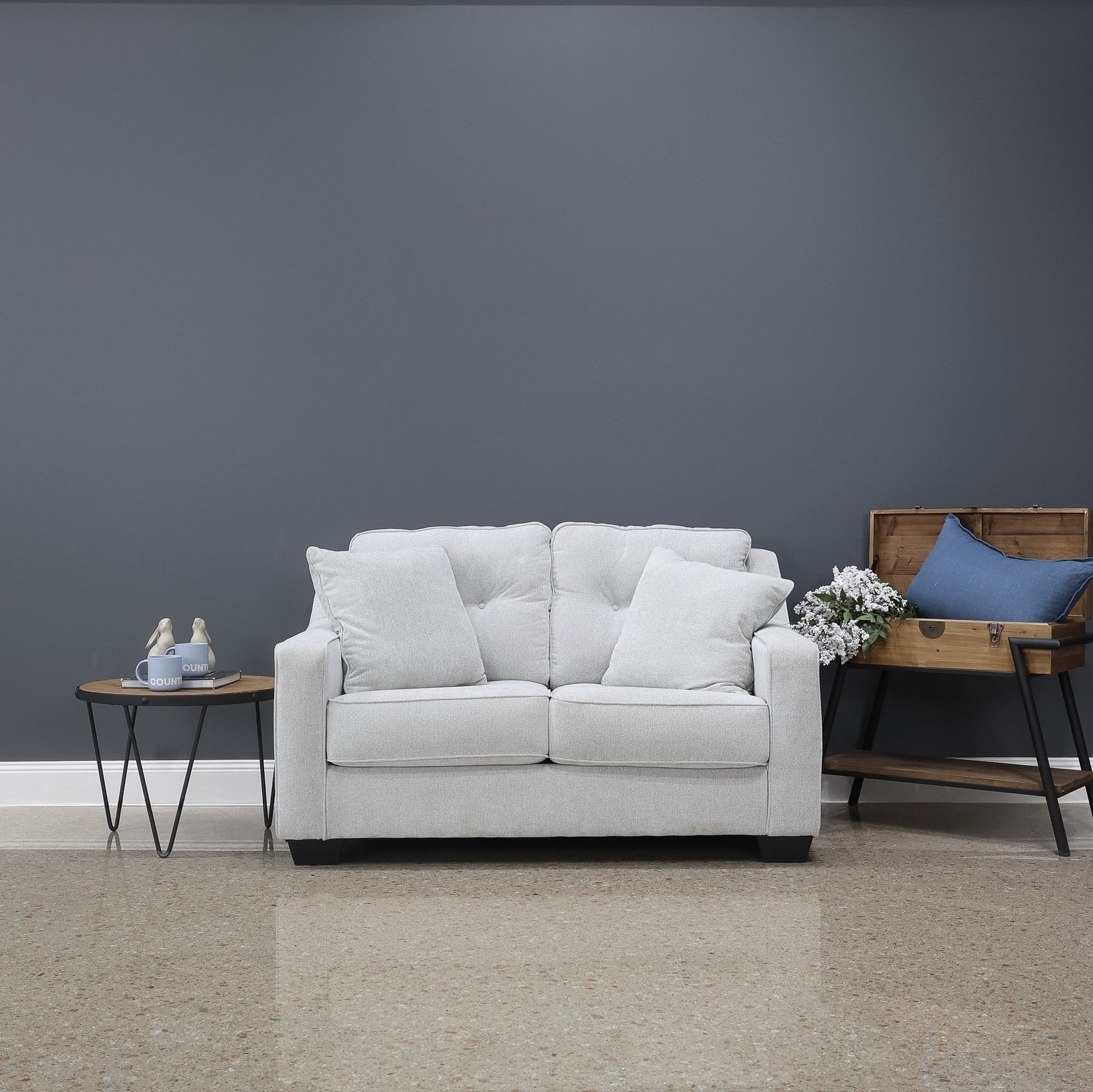 Victoria Loveseat - Light Grey