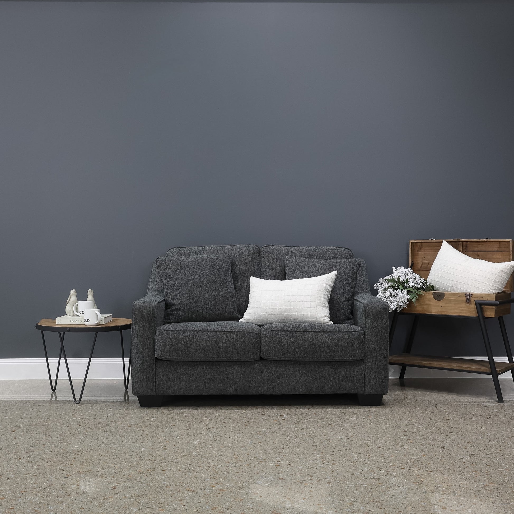 Victoria Loveseat - Dark Grey