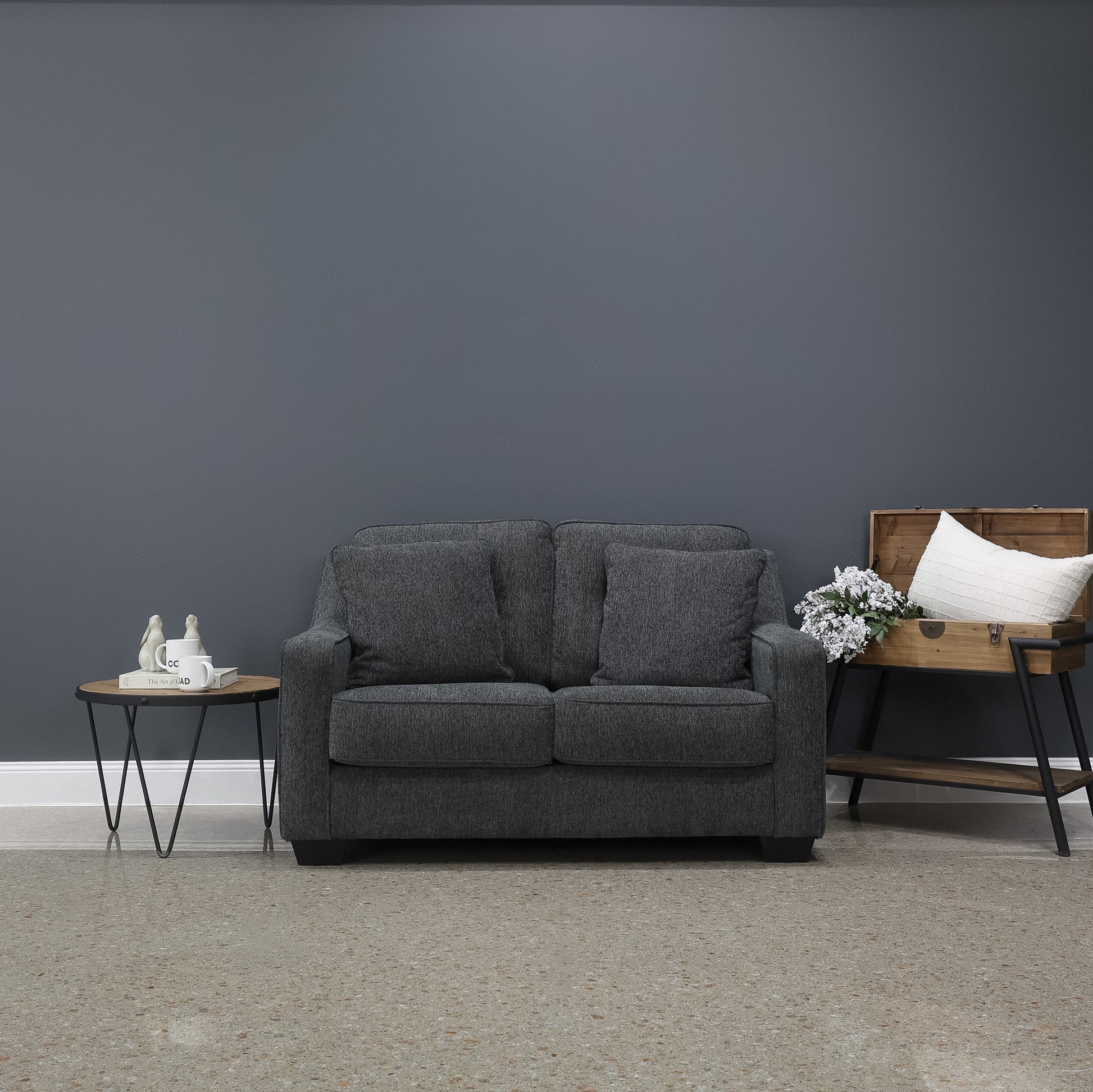 Victoria Loveseat - Dark Grey