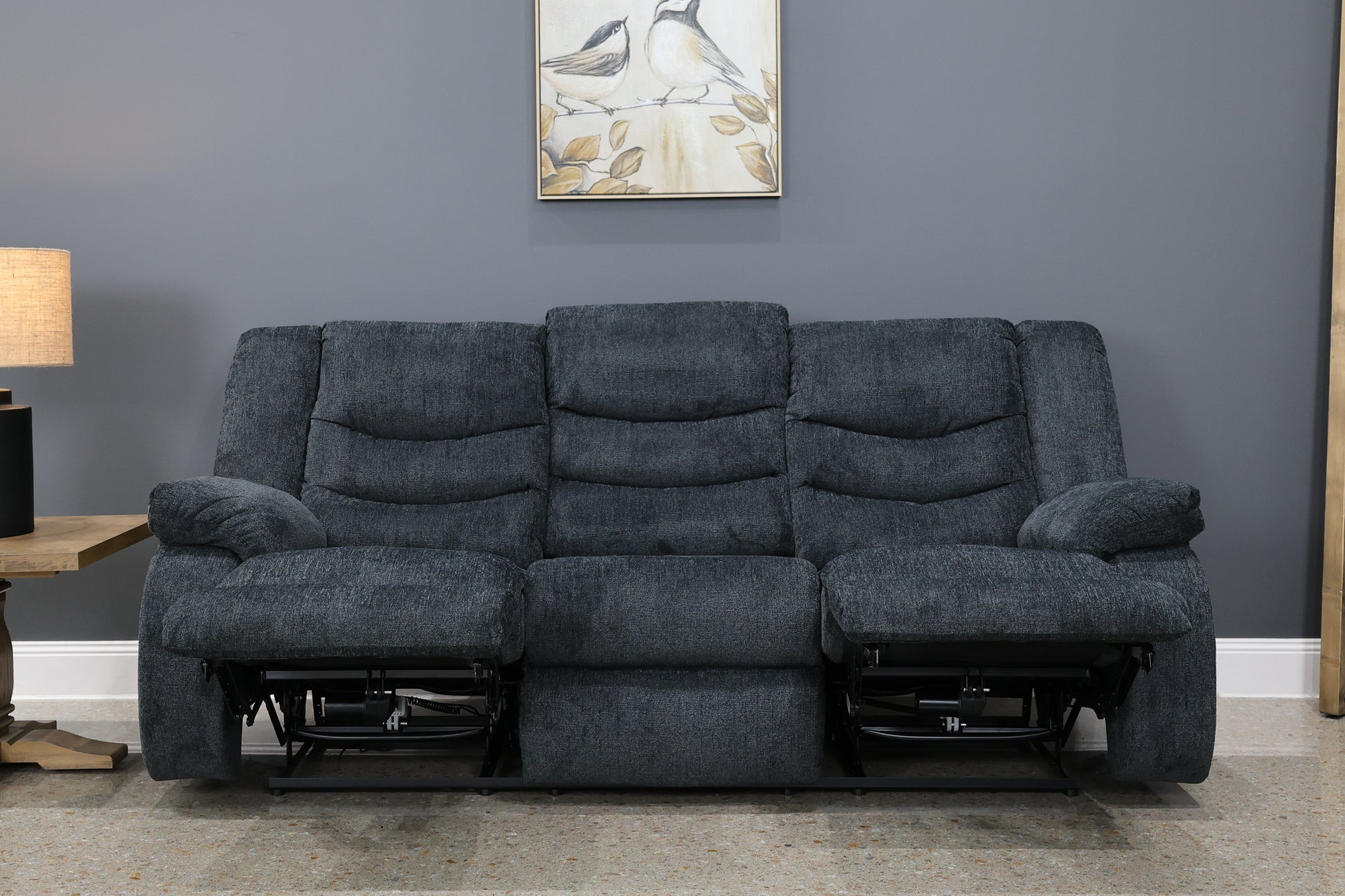Werribee Electric Reclining Sofa - Caviar