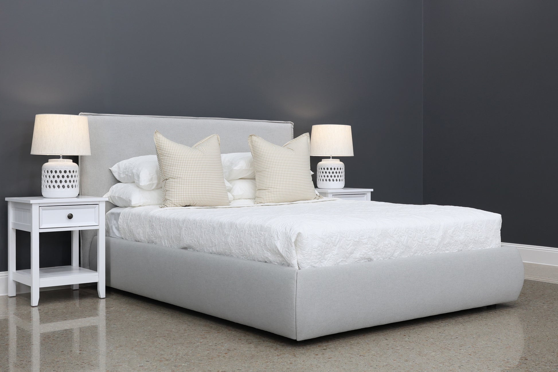 Queenscliff Bed - Light Grey