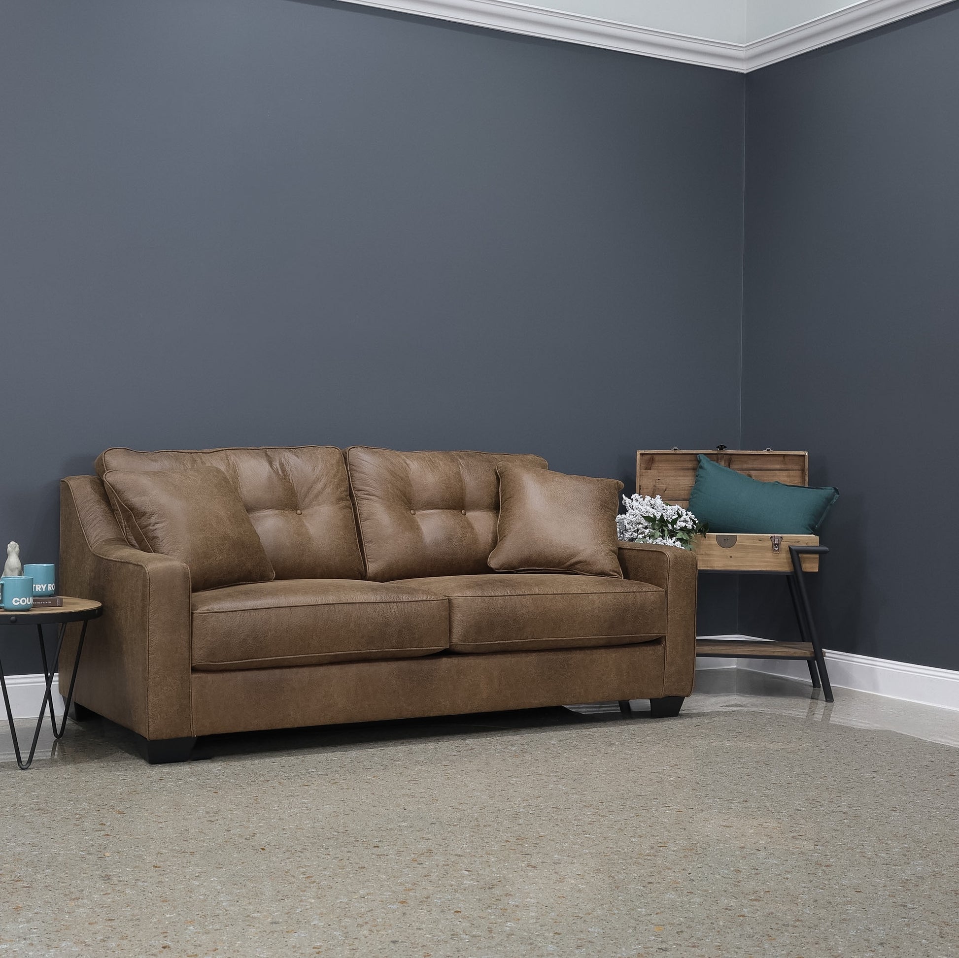 Victoria Sofa - Tan Leather Air