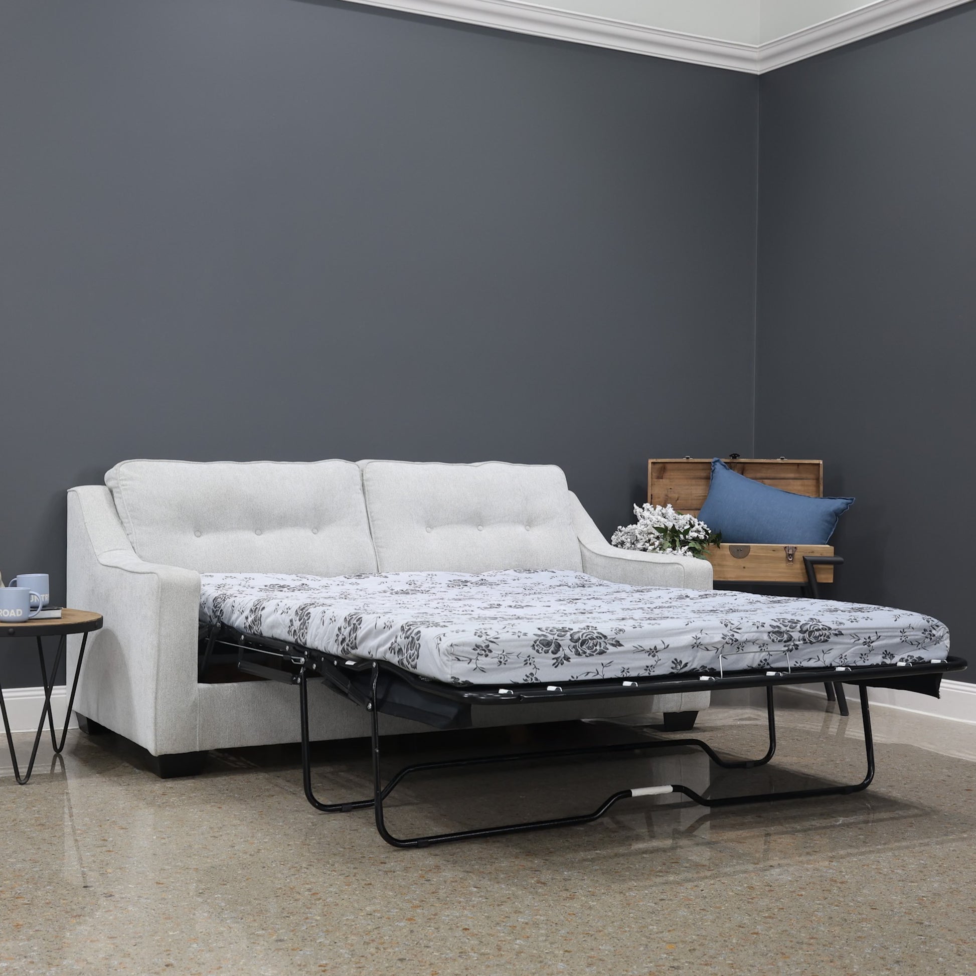 Victoria Queen Sofa Sleeper - Light Grey