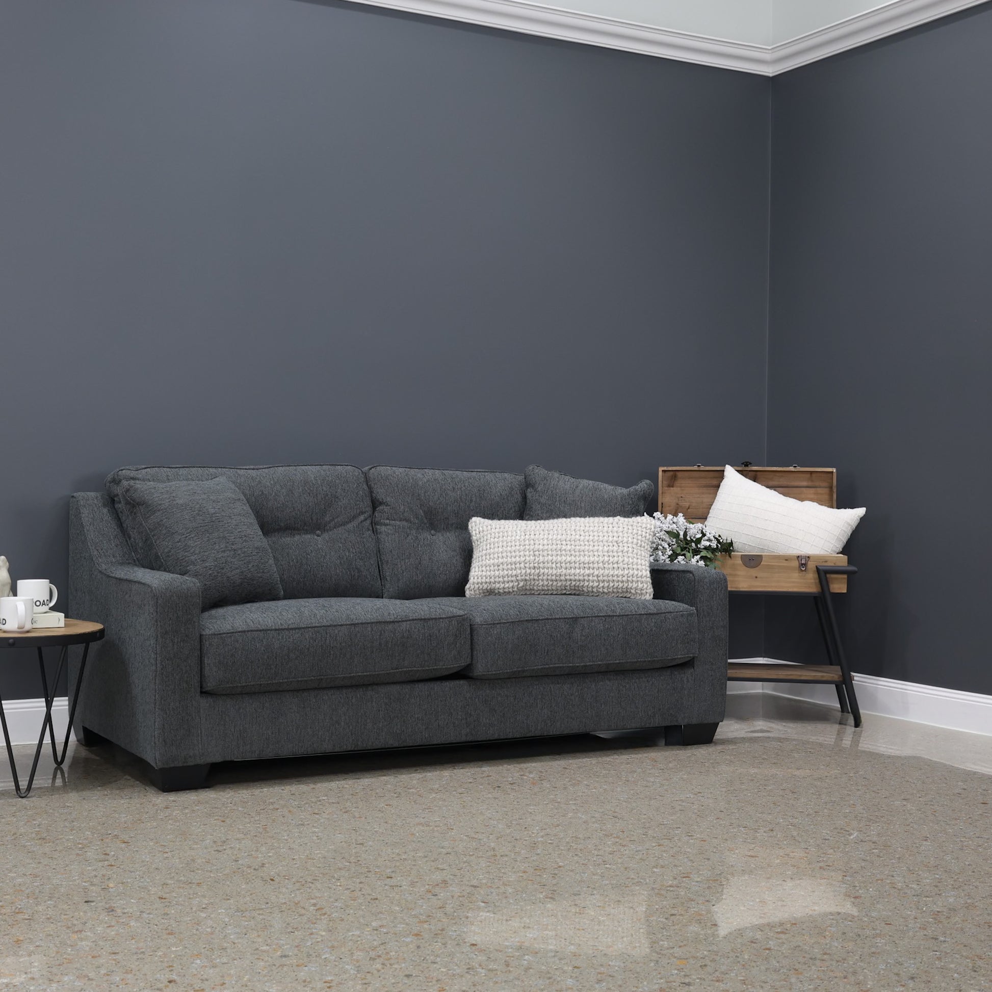 Victoria Queen Sofa Sleeper - Dark Grey