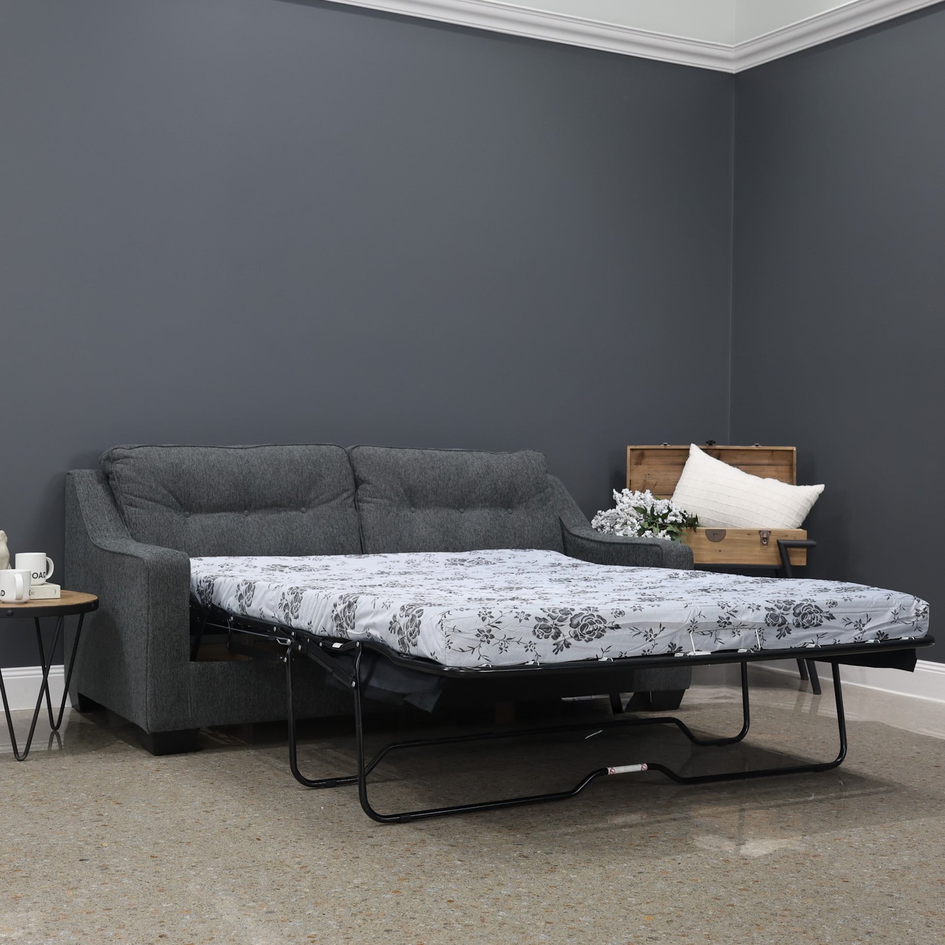 Victoria Queen Sofa Sleeper - Dark Grey