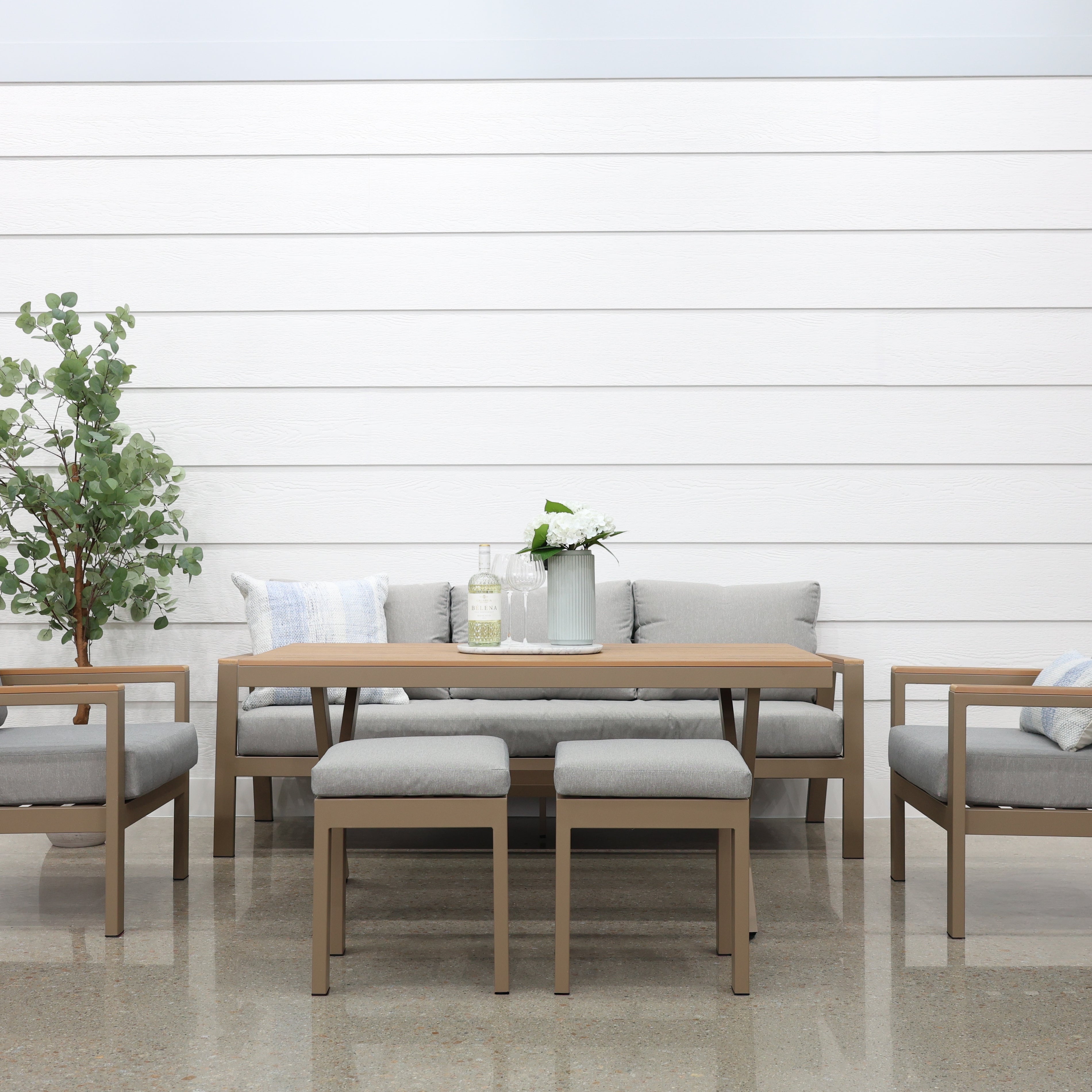 Kewarra 6 Piece Lounge Set - Natural