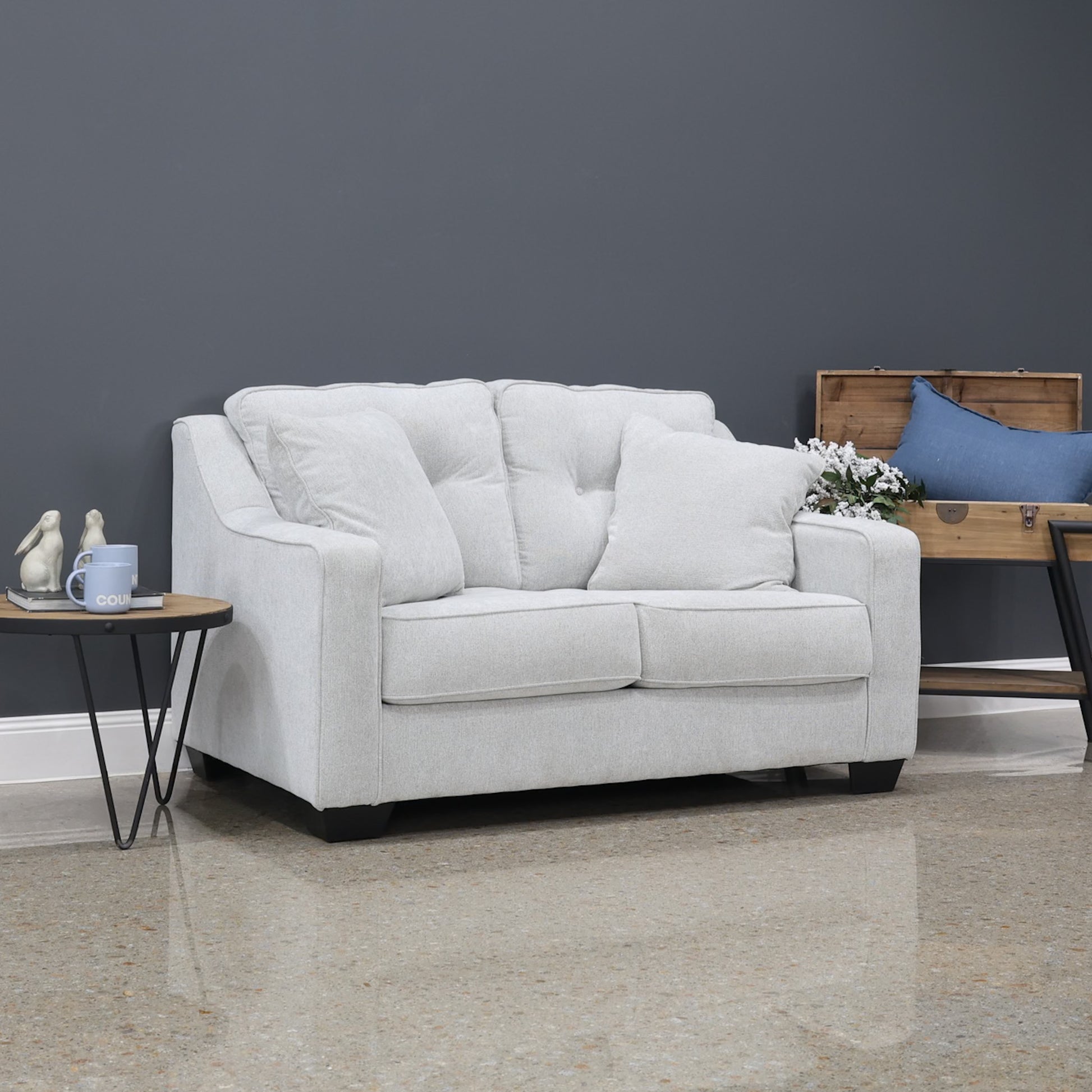 Victoria Loveseat - Light Grey
