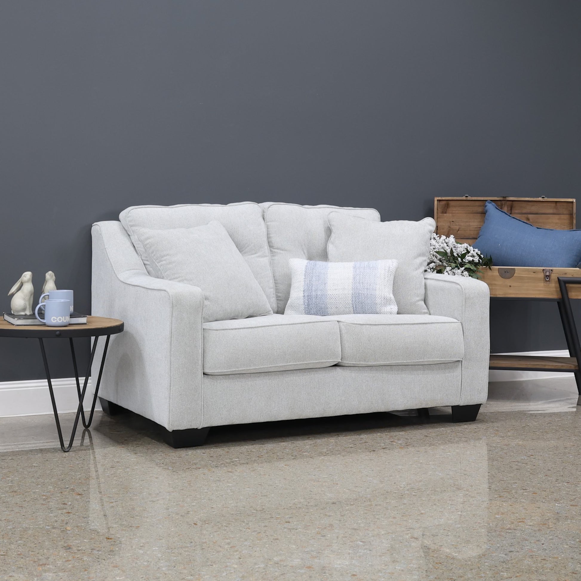 Victoria Loveseat - Light Grey