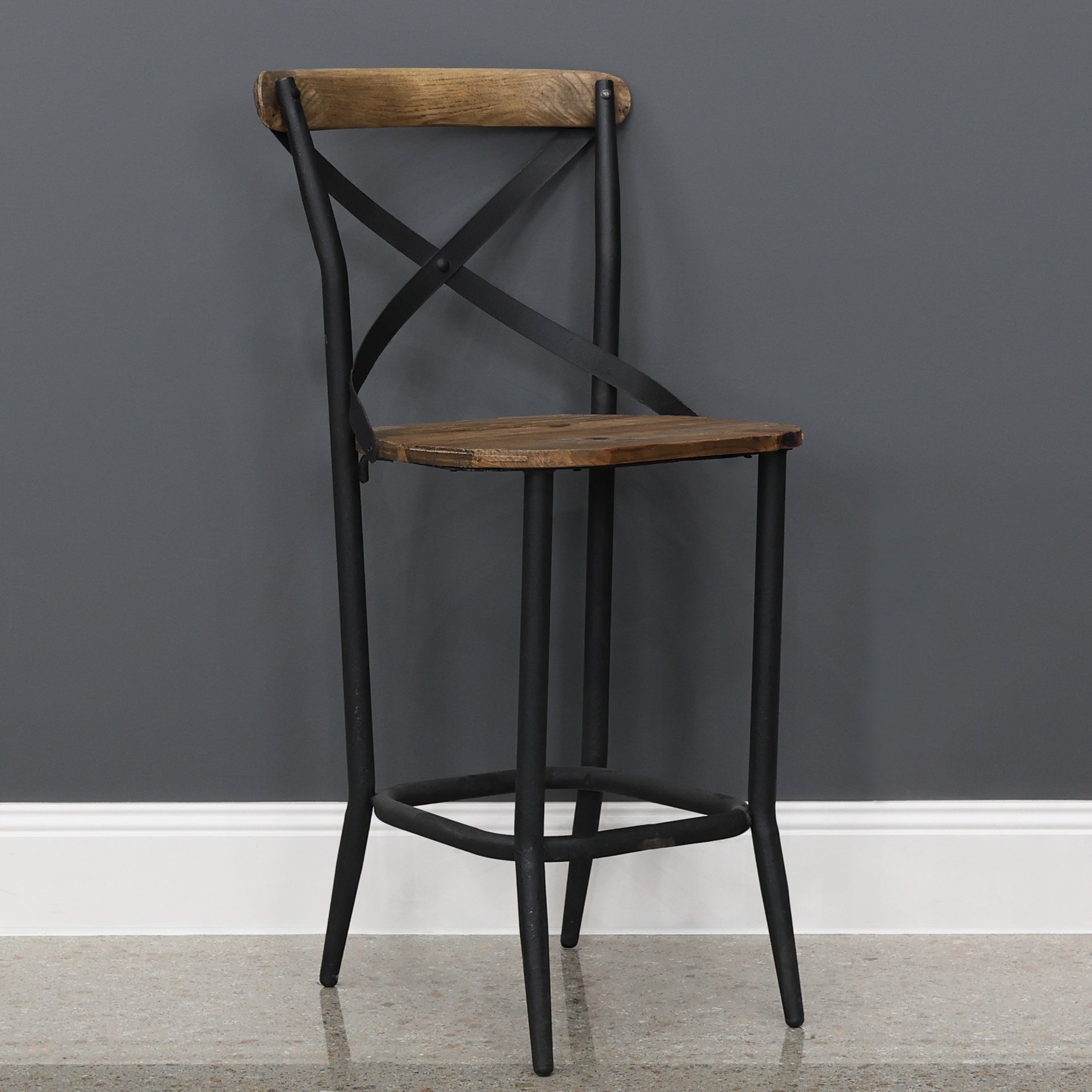 Lockhart Cross Back Bar Stool - 60cm Seat Height
