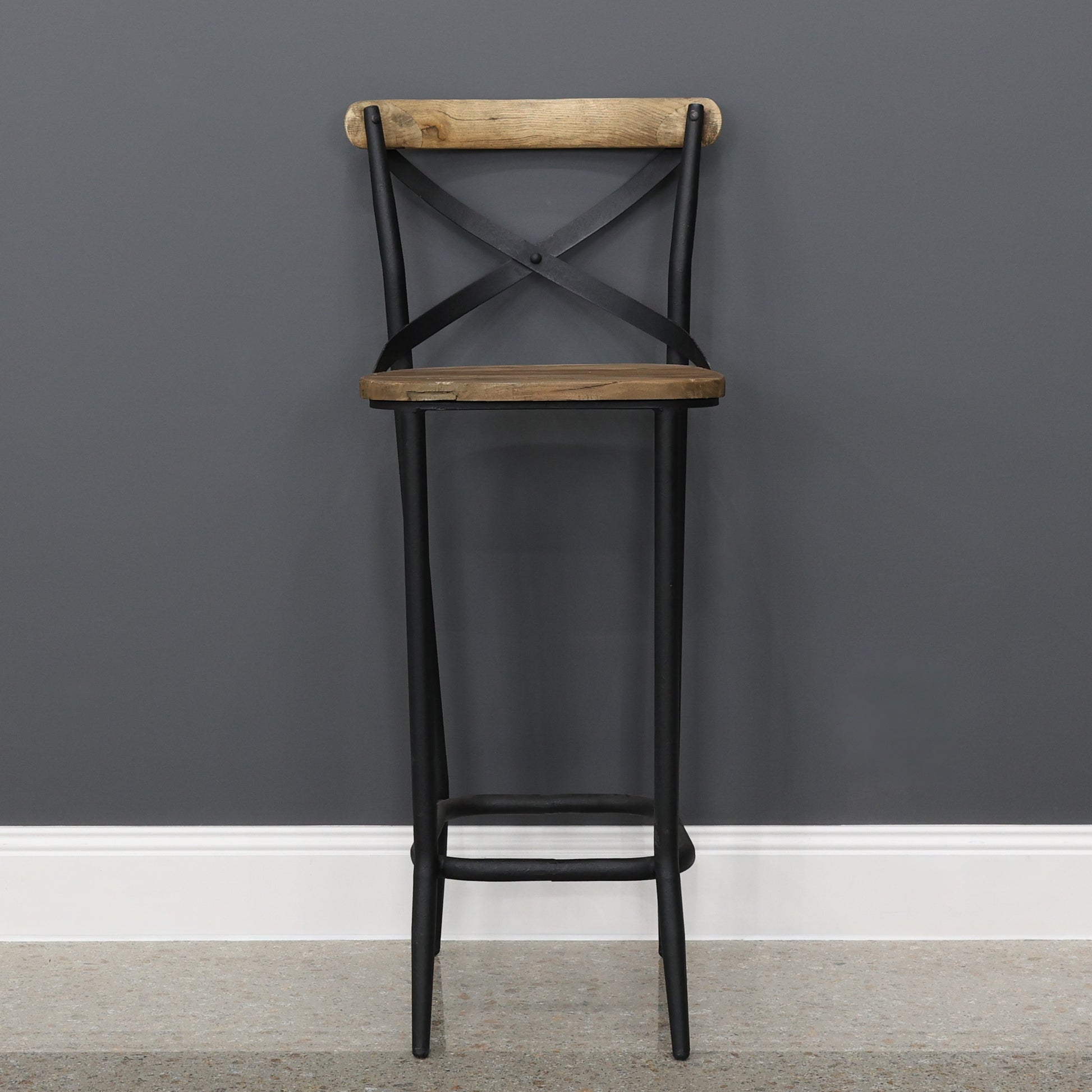 Lockhart Cross Back Bar Stool - 75cm Seat Height
