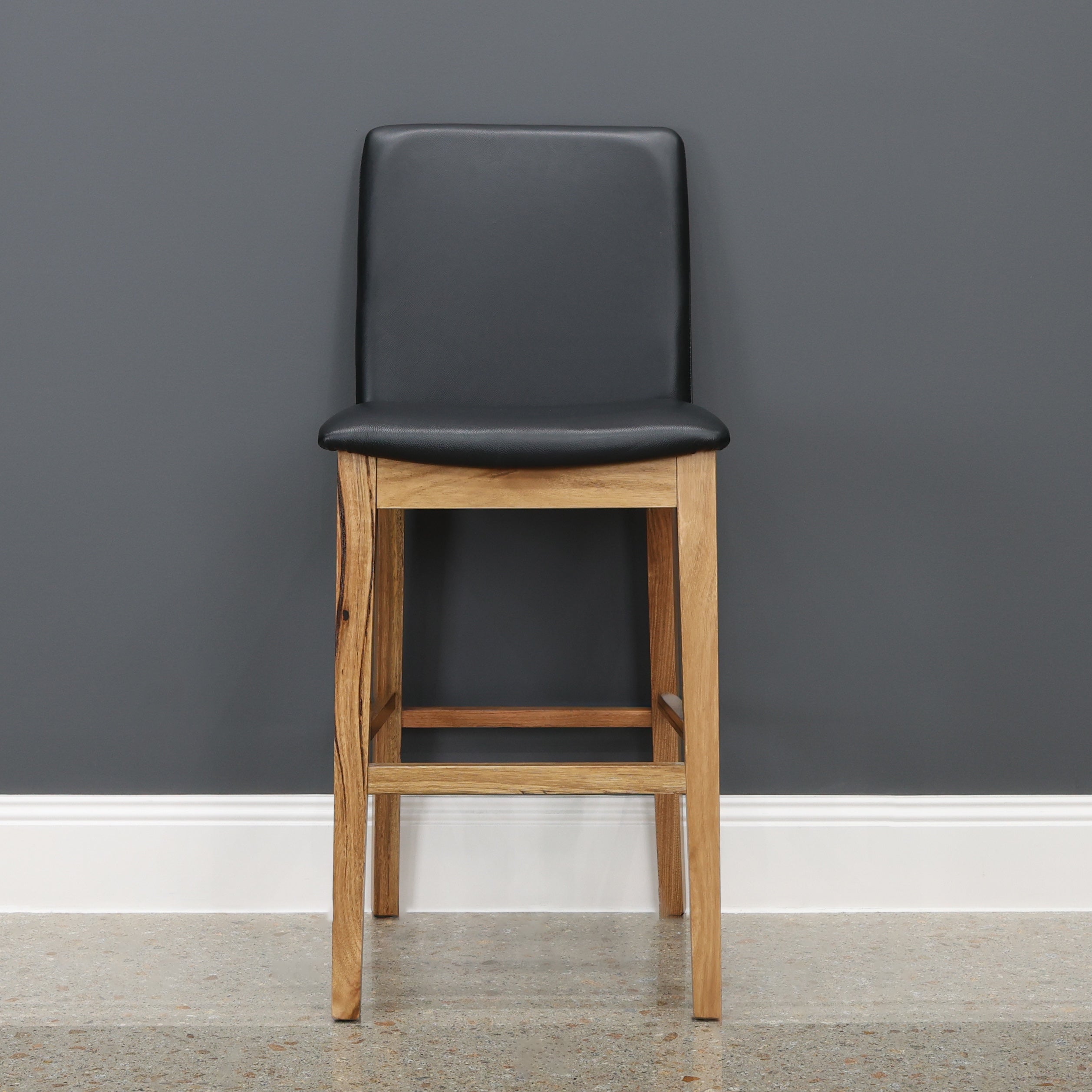 Milan Barstool - Leather Black