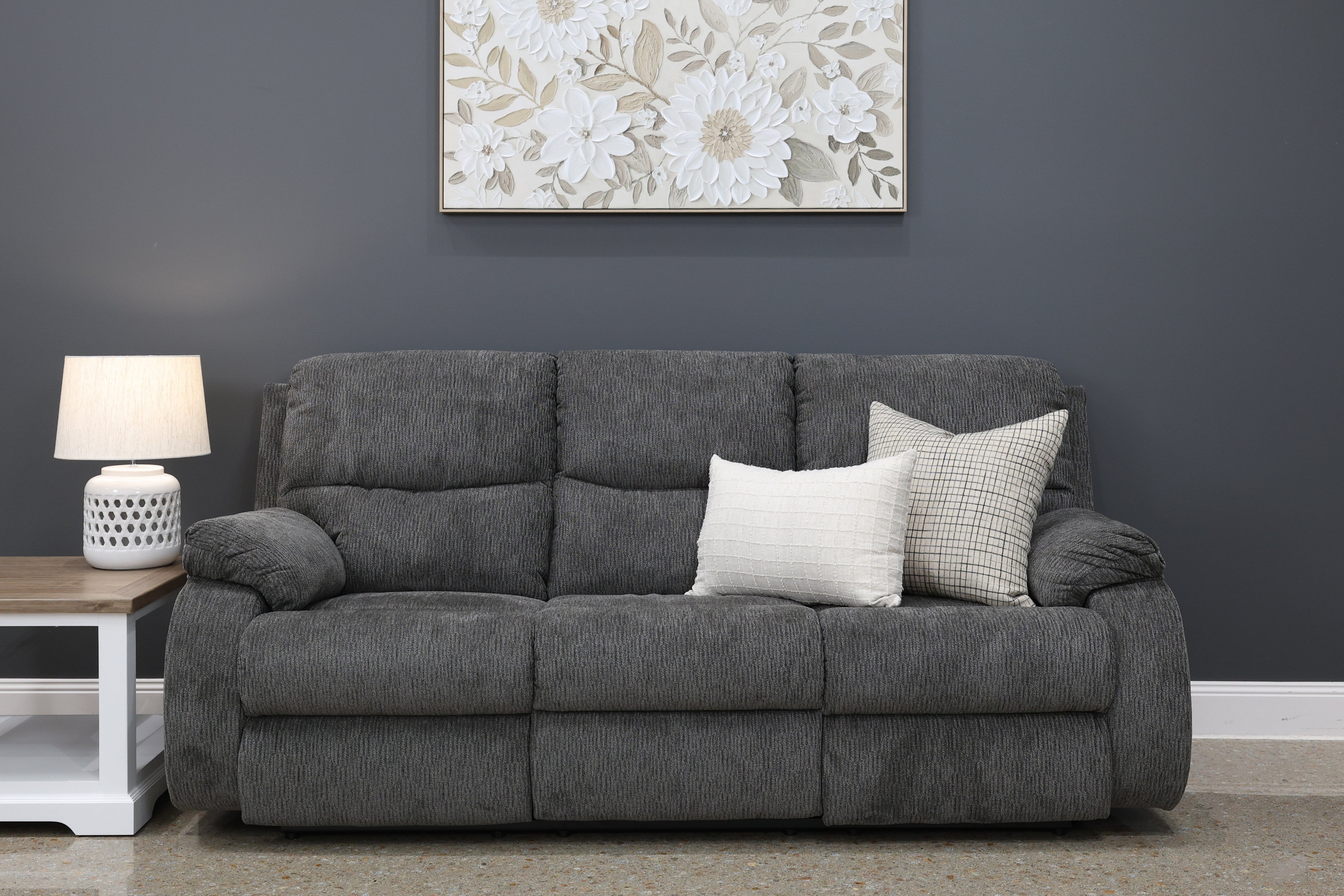 Wallace Reclining Sofa - Charcoal