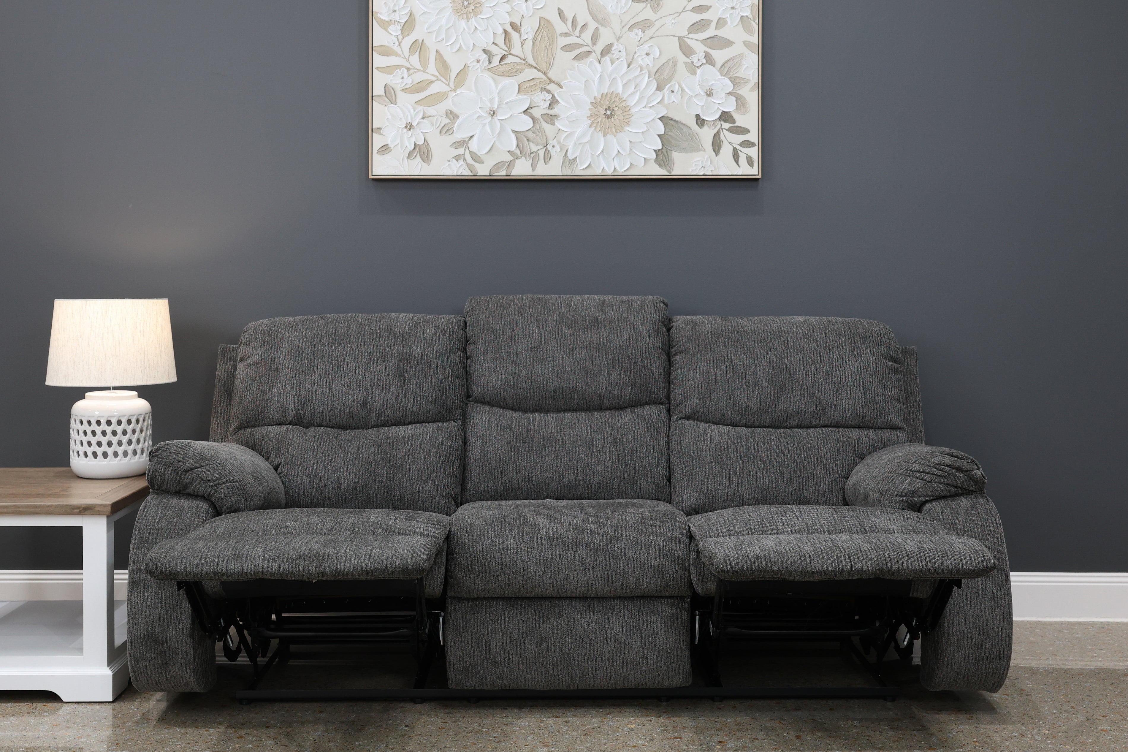 Wallace Reclining Sofa - Charcoal