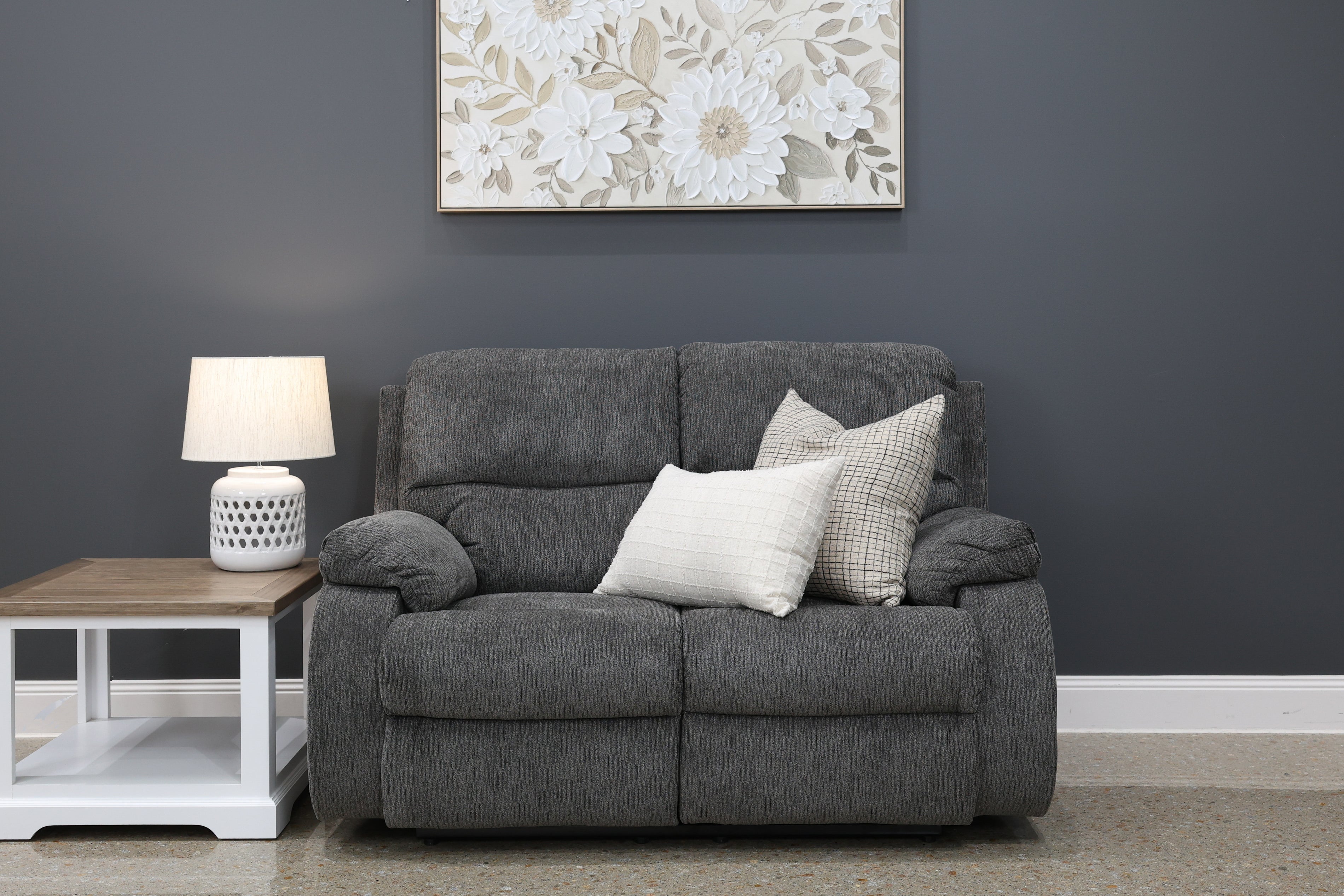 Wallace Reclining Loveseat - Charcoal